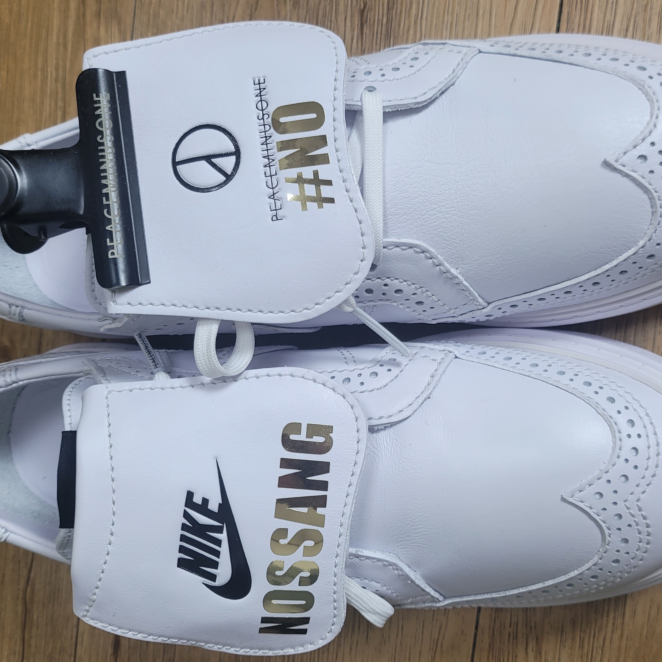 Nike x Peaceminusone Kwondo1 White 착용 스타일 - 1