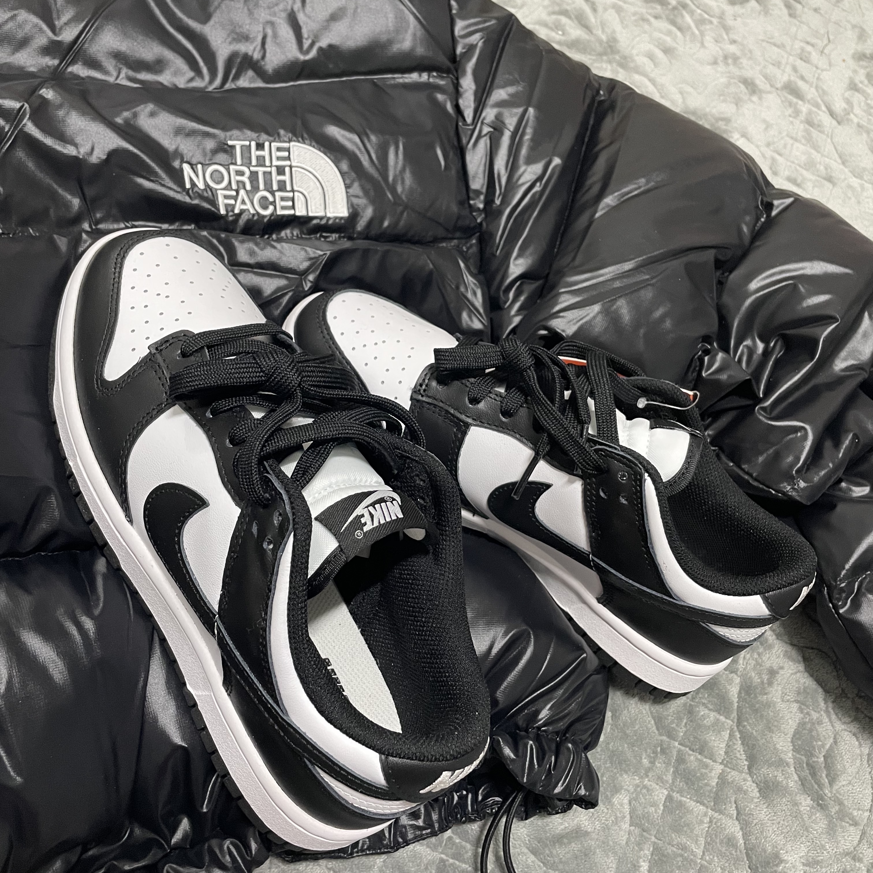 Nike Dunk Low Retro Black, (W) Nike Dunk Low Black 착용 스타일 - 2