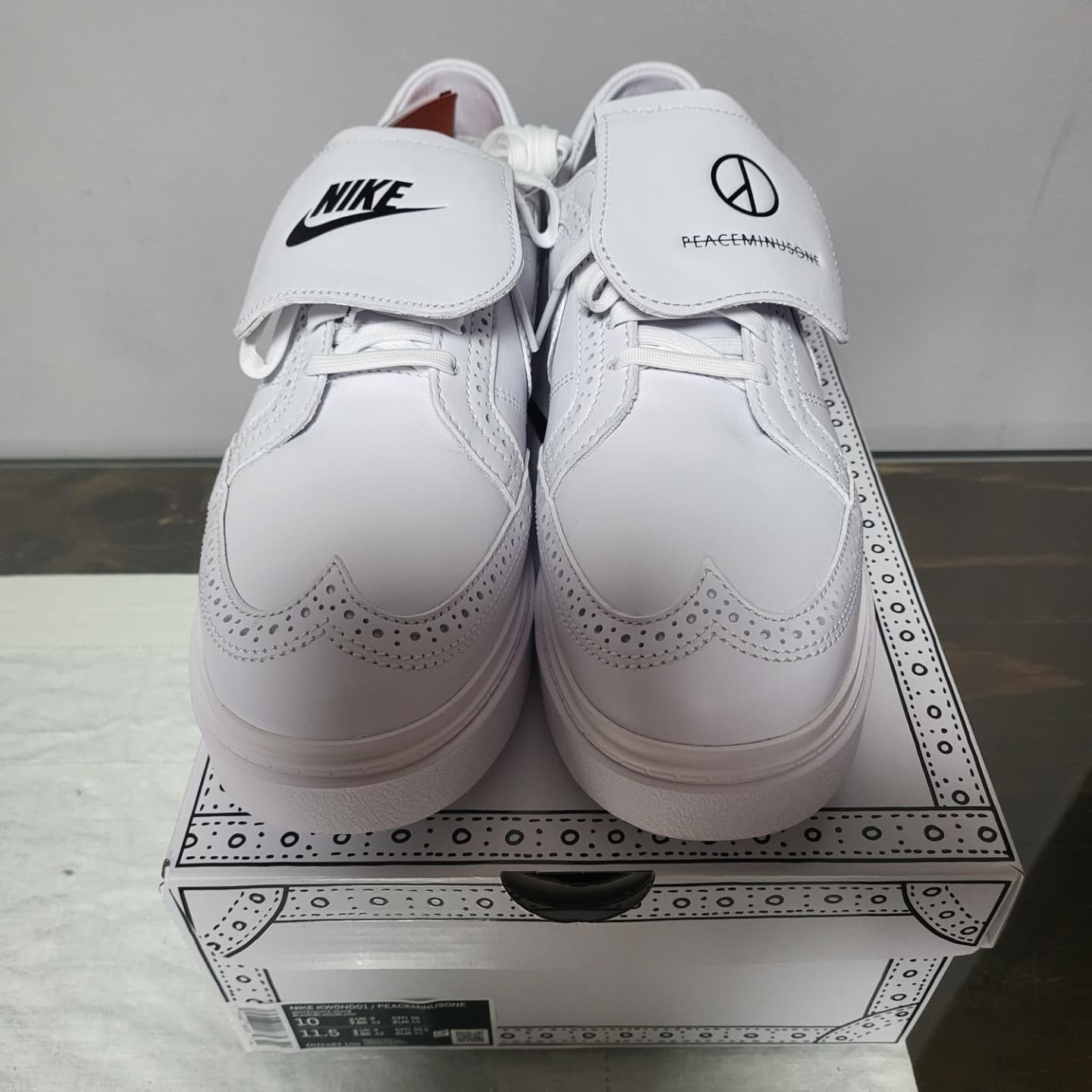 Nike x Peaceminusone Kwondo1 White 착용 스타일 - 1
