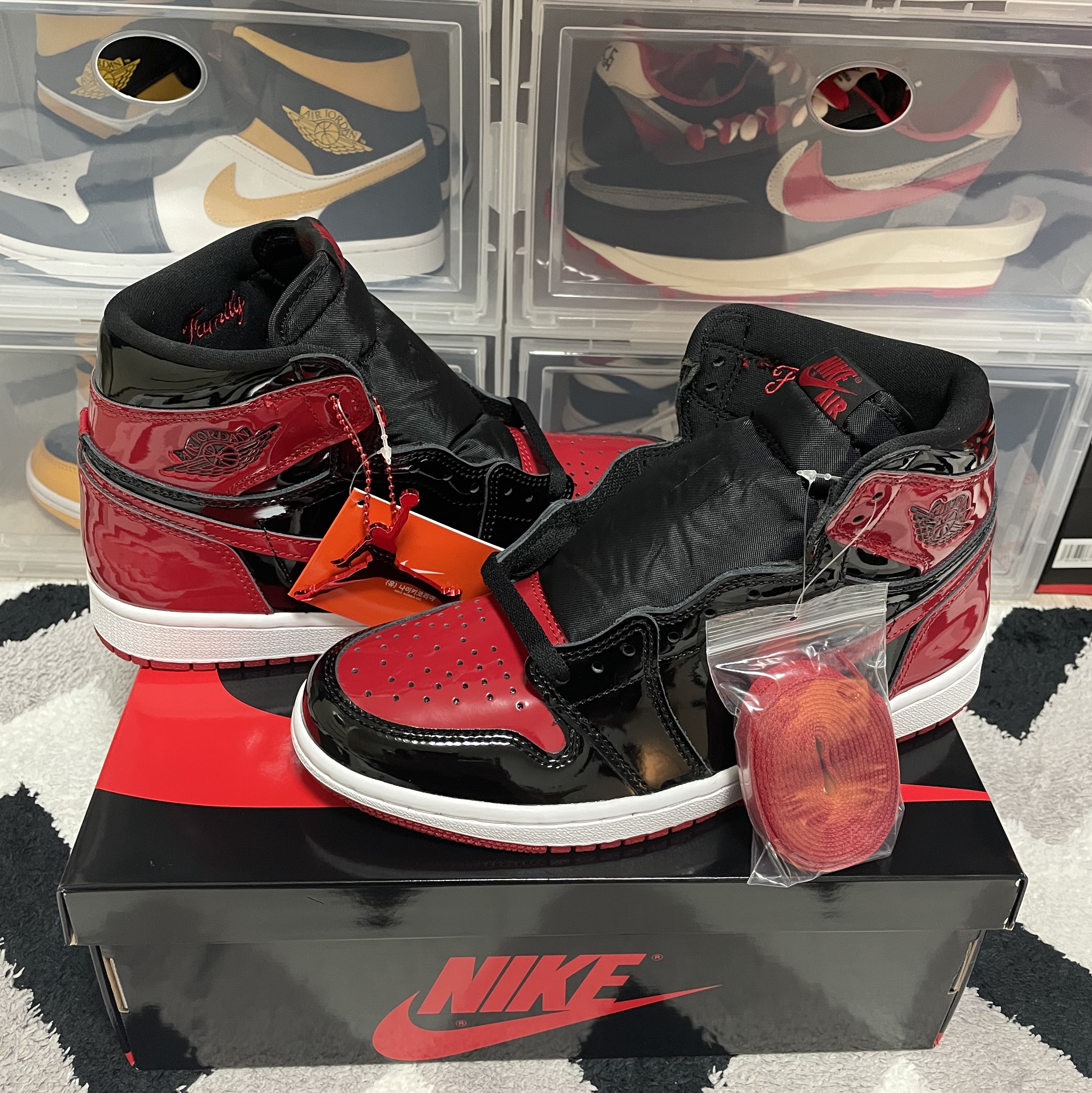 Jordan 1 Retro High OG Patent Bred 착용 스타일