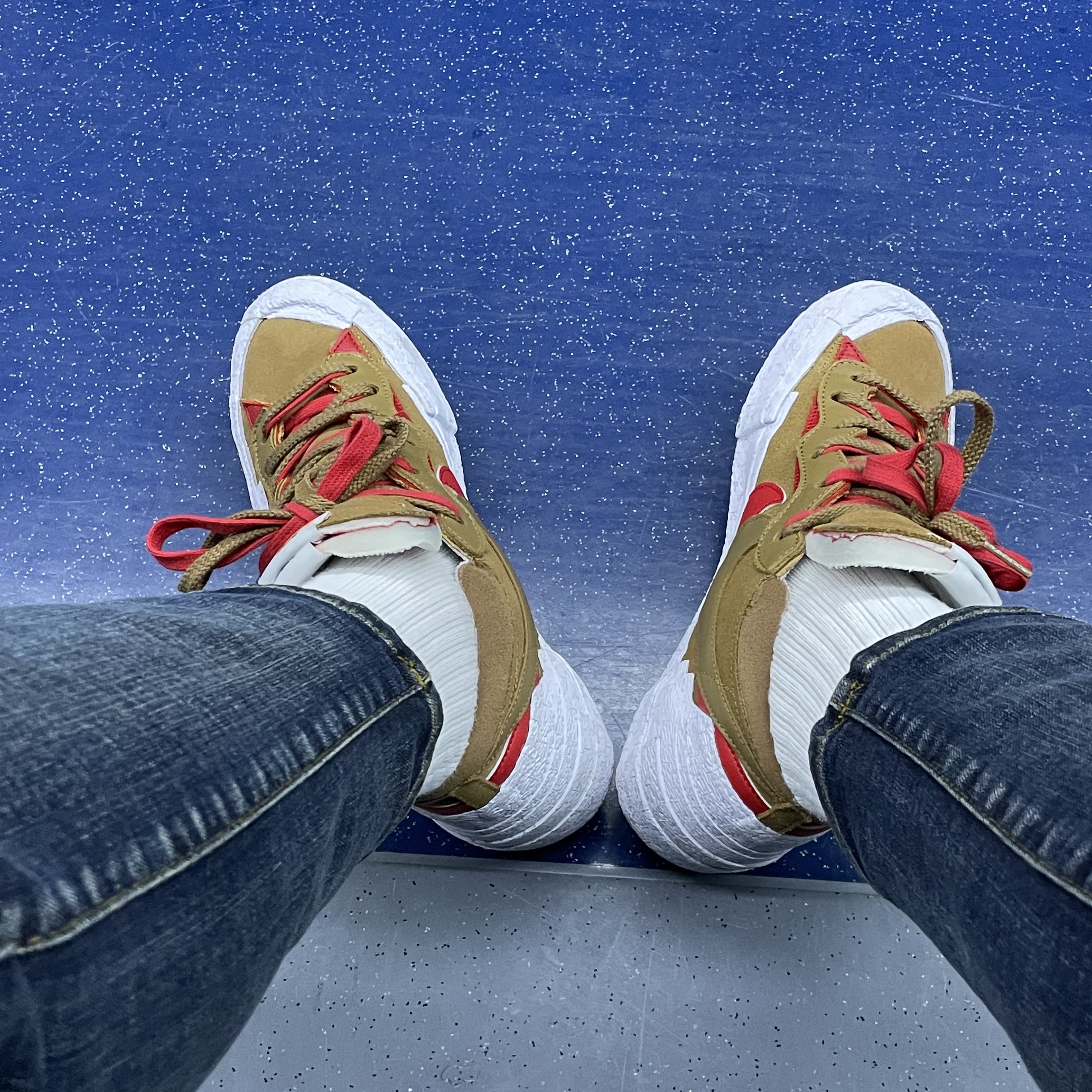 Nike x Sacai Blazer Low British Tan 착용 스타일
