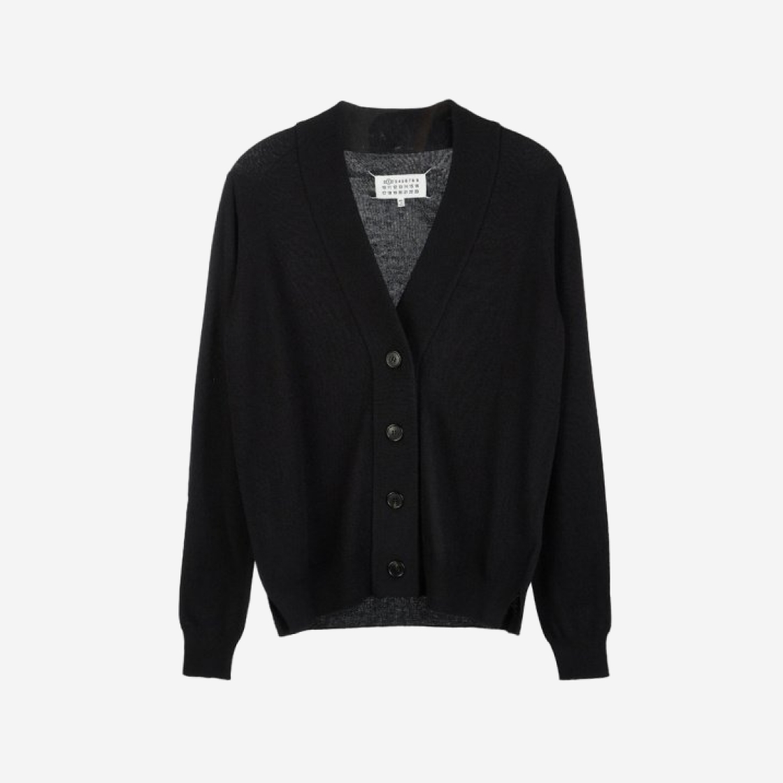 (W) Maison Margiela Wool Cardigan Black 상세 이미지 1