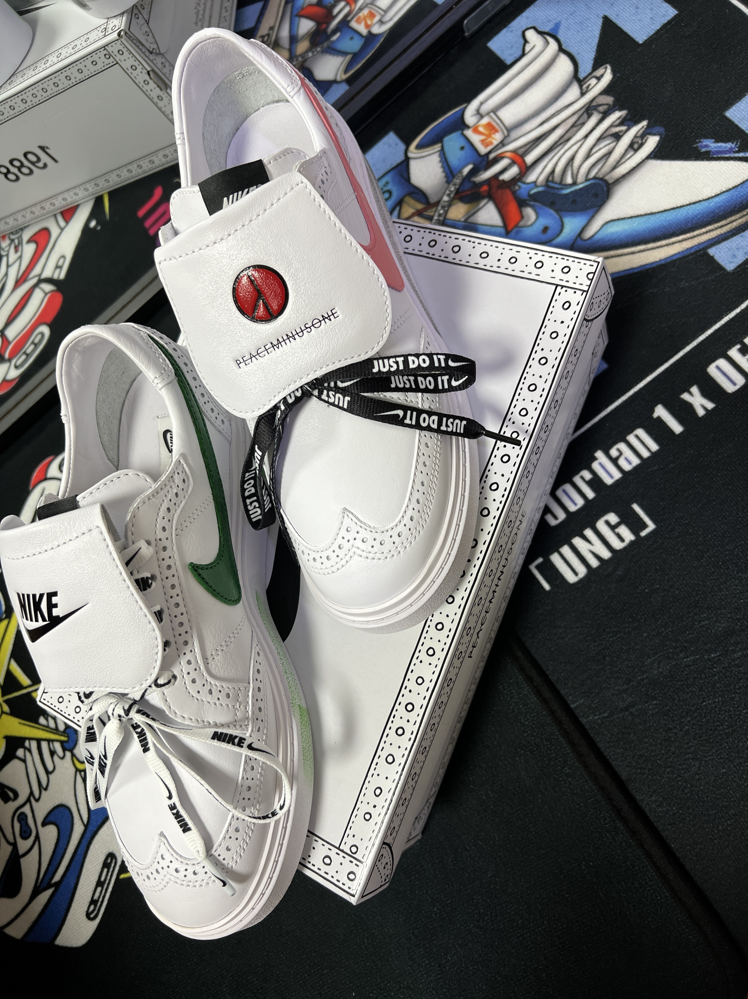 Nike x Peaceminusone Kwondo1 White 착용 스타일 - 4