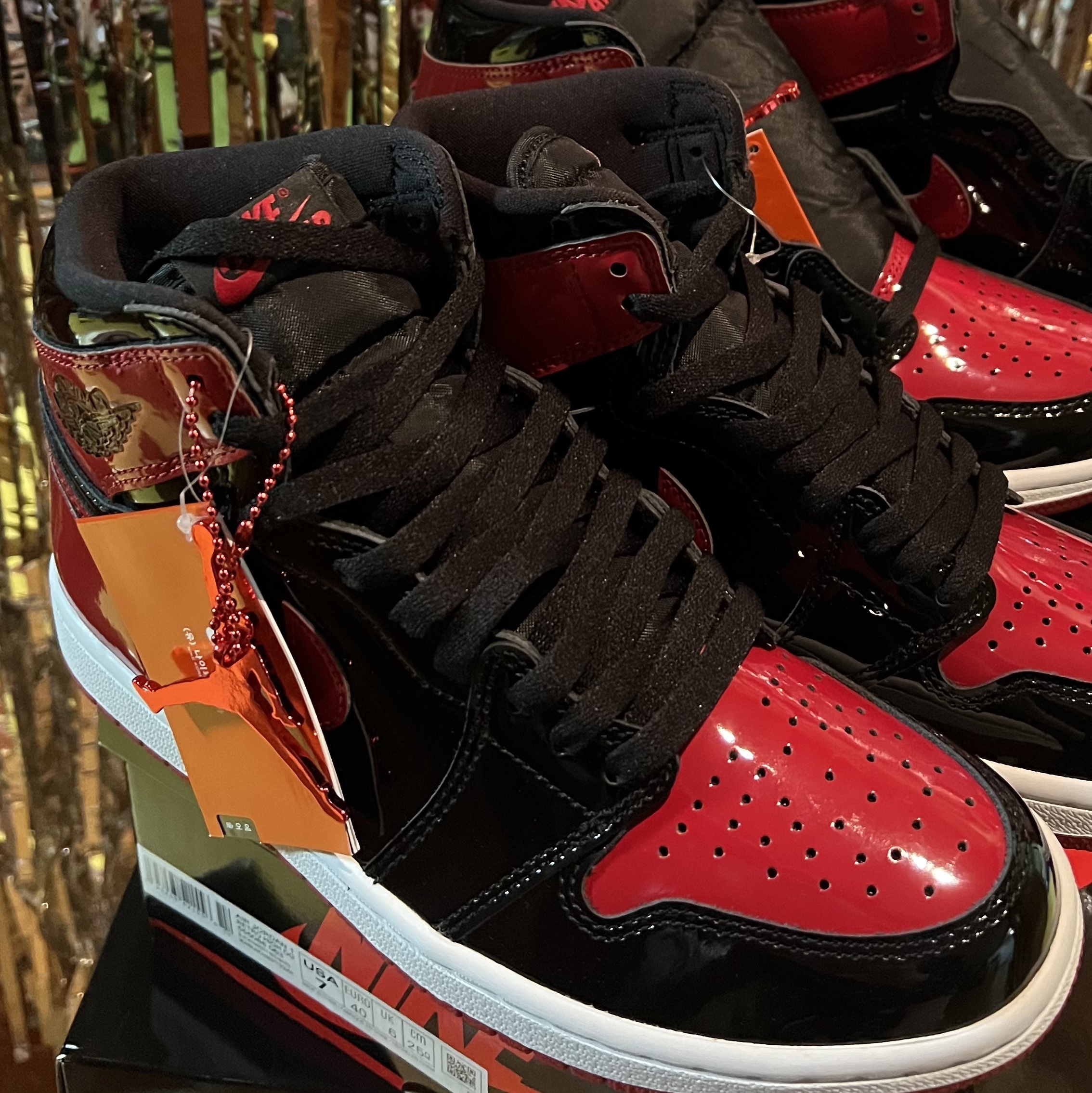 Jordan 1 Retro High OG Patent Bred, (GS) Jordan 1 Retro High OG Patent Bred 착용 스타일 - 3