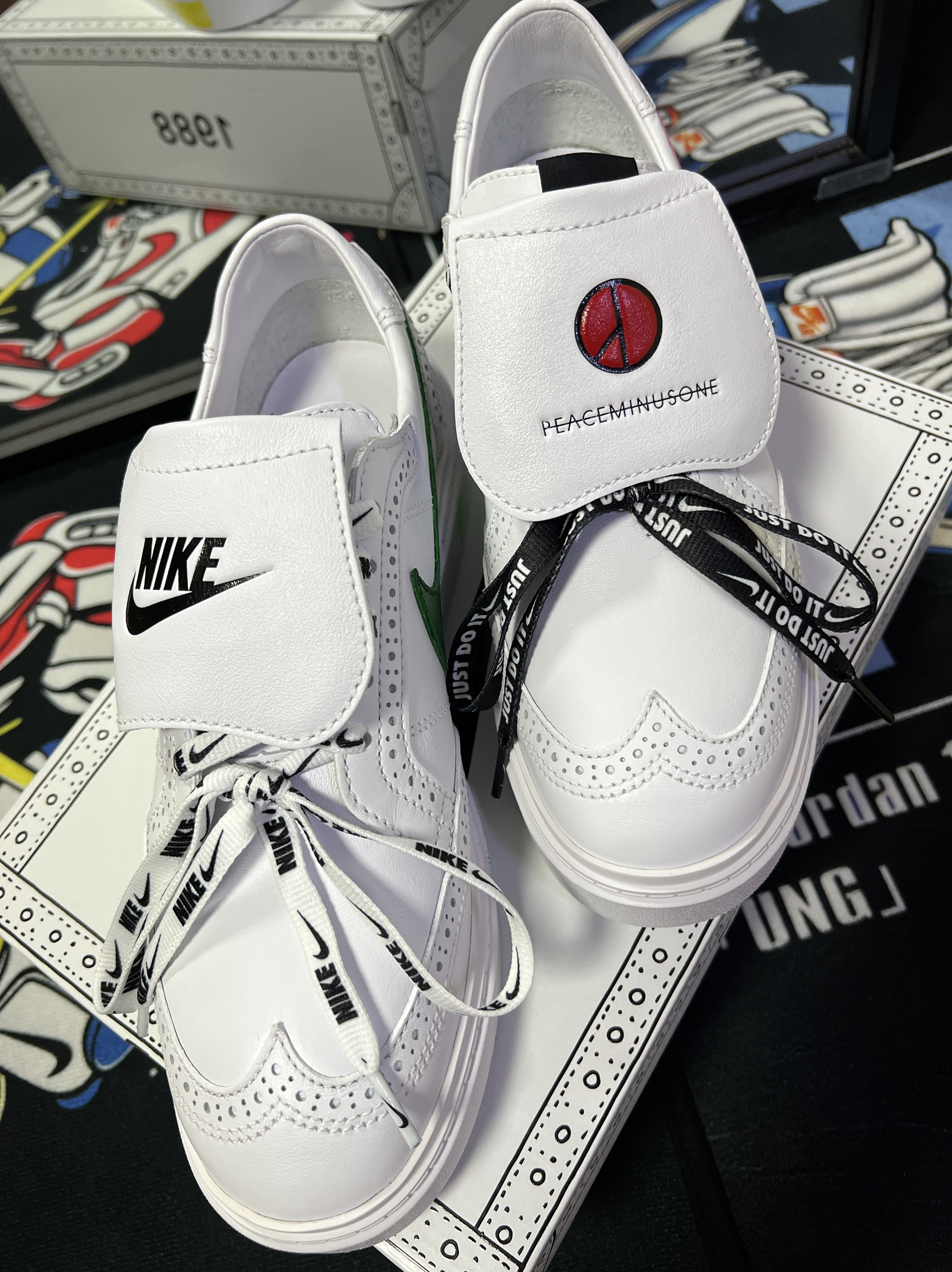 Nike x Peaceminusone Kwondo1 White 착용 스타일 - 2