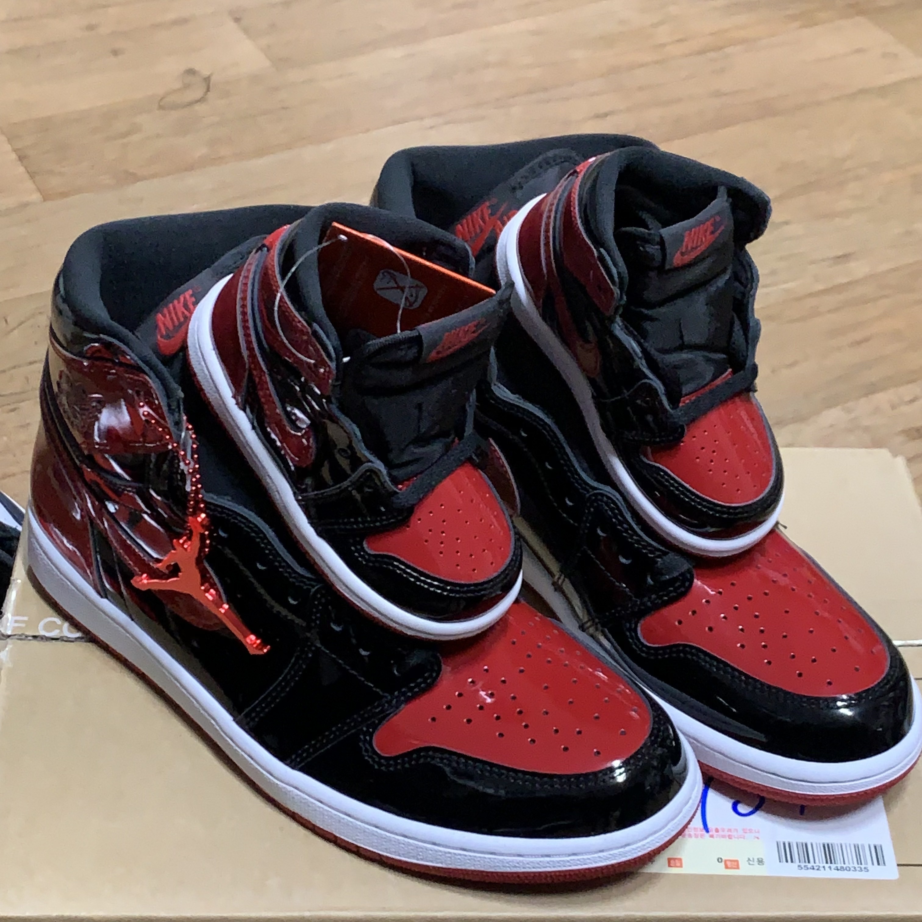 Jordan 1 Retro High OG Patent Bred, (TD) Jordan 1 Retro High OG Patent Bred 착용 스타일 - 2