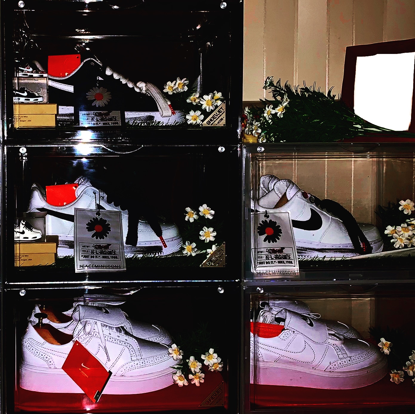Nike x Peaceminusone Kwondo1 White, Nike x Peaceminusone Air Force 1 Low Para-Noise 2.0 착용 스타일 - 2