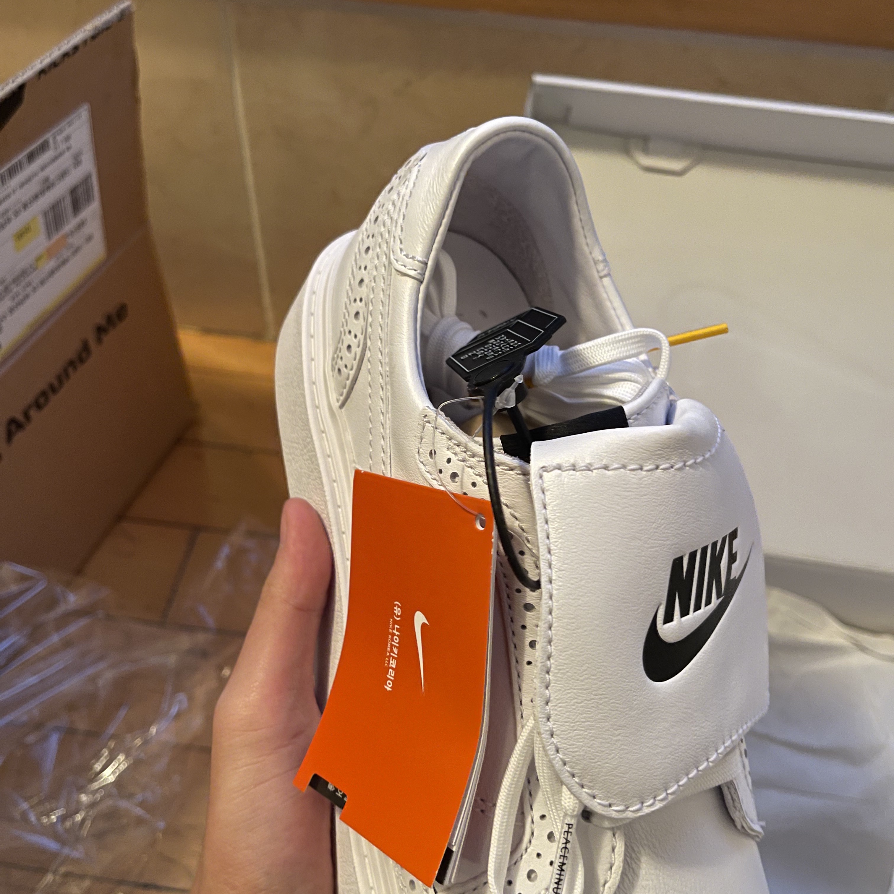Nike x Peaceminusone Kwondo1 White 착용 스타일 - 2