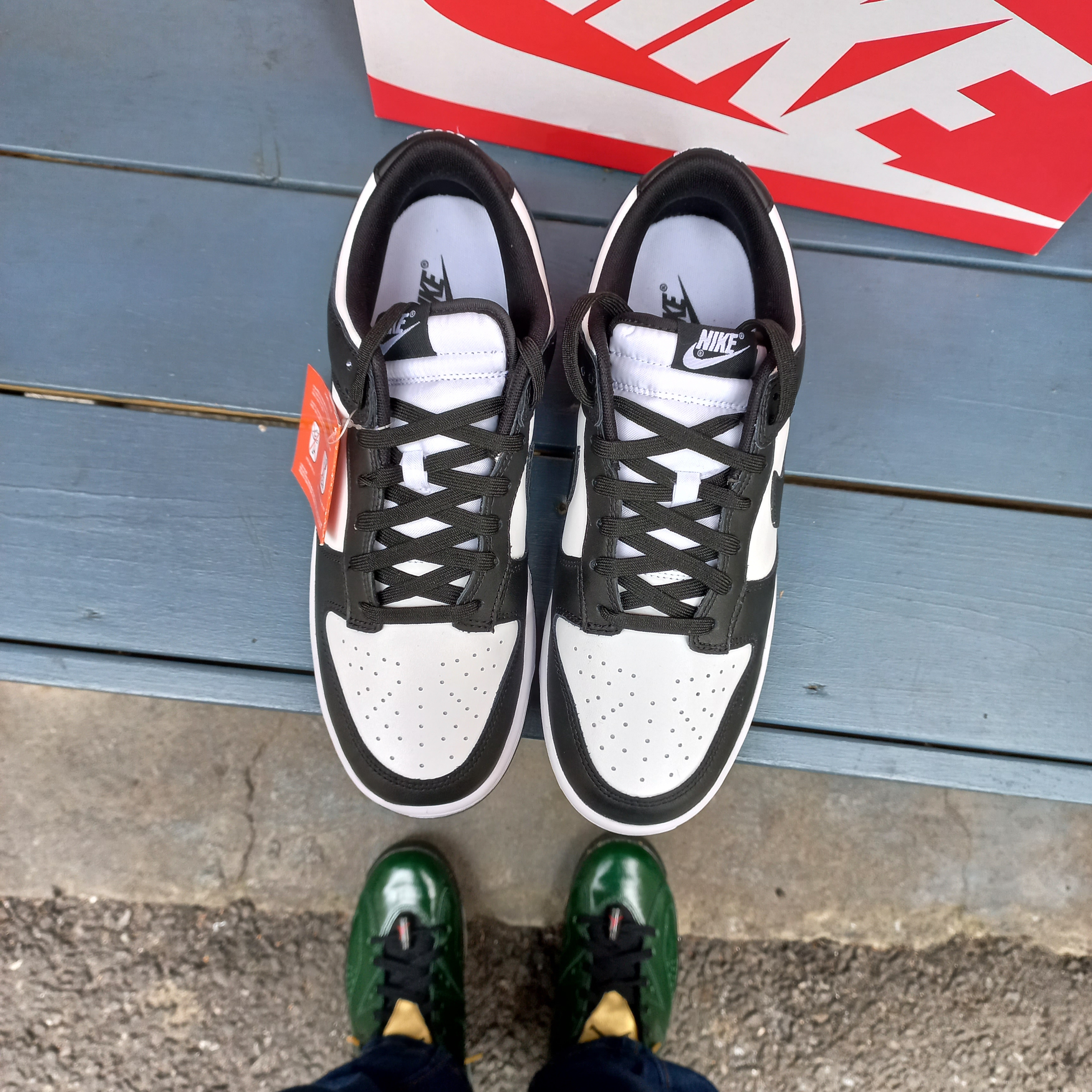 Nike Dunk Low Retro Black 착용 스타일 - 3