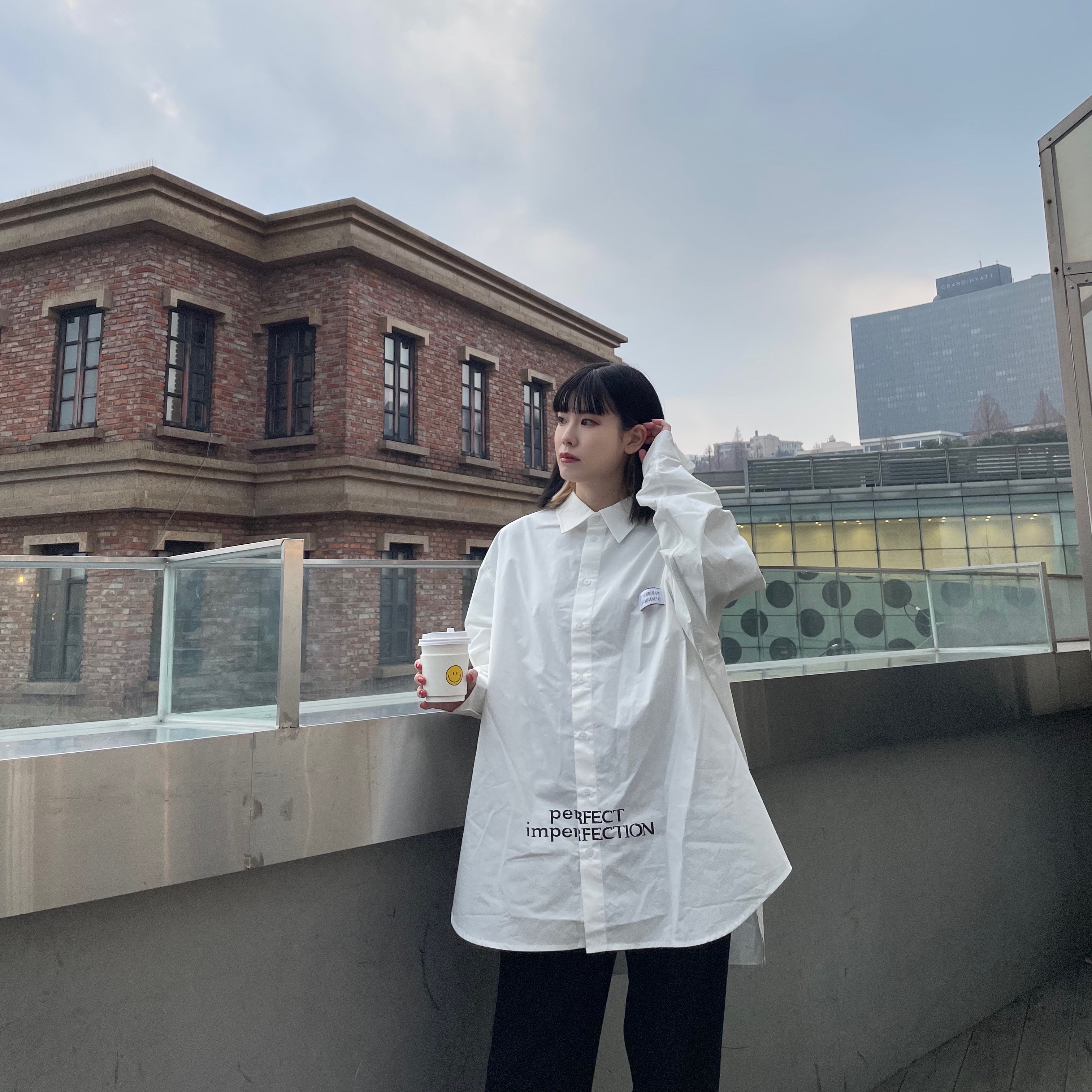 Nike x Peaceminusone Kwondo1 White 착용 스타일 - 2