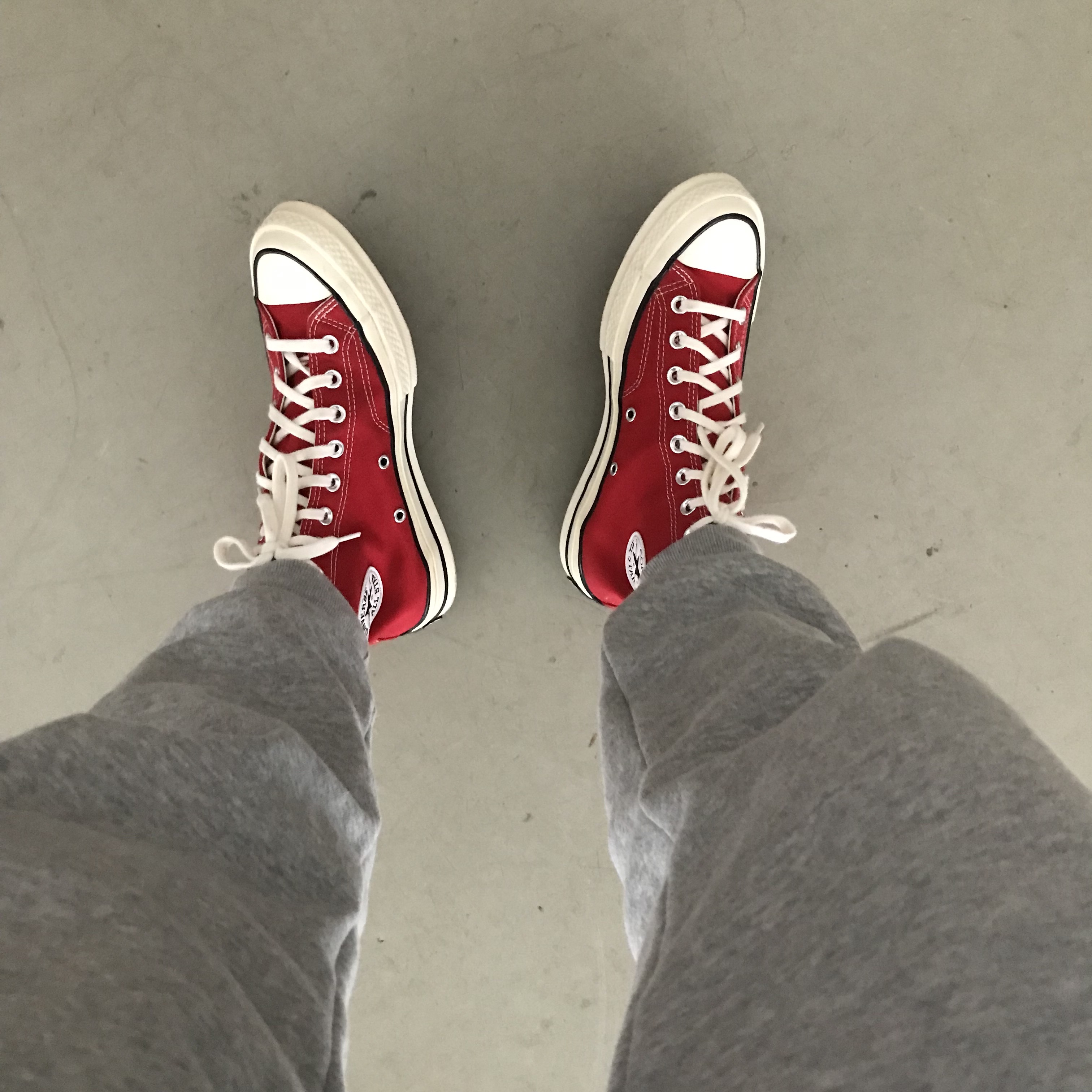 Converse Chuck 70 High Enamel Red 착용 스타일