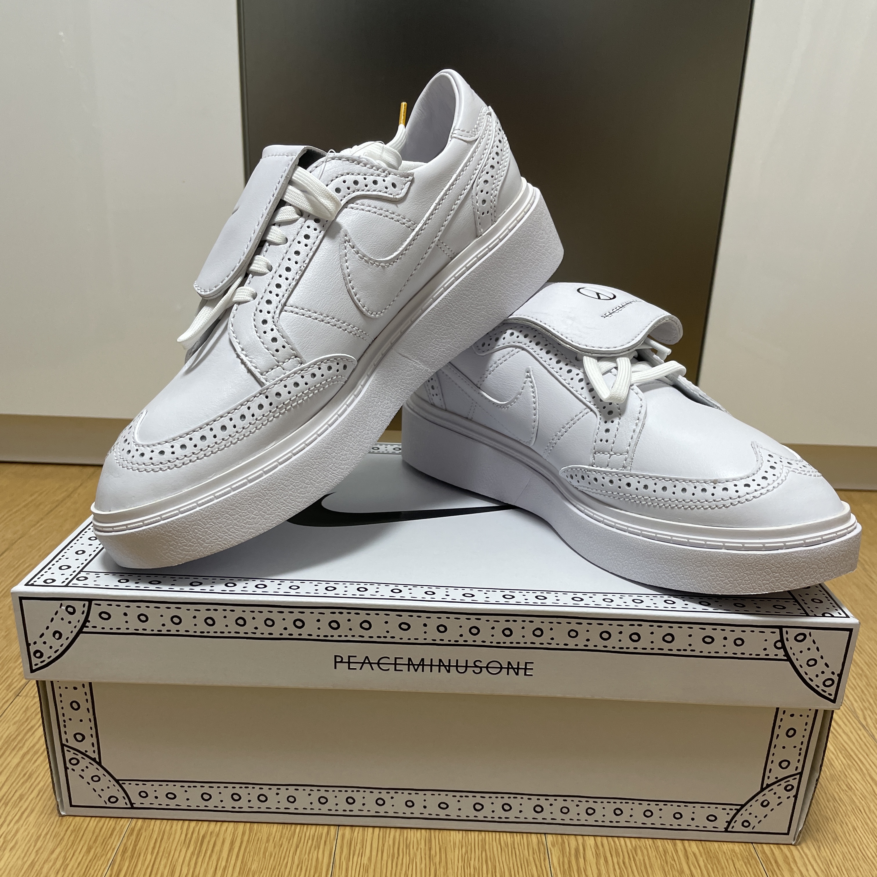 Nike x Peaceminusone Kwondo1 White 착용 스타일
