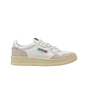 Autry Medalist Low Leather Suede Sneakers White