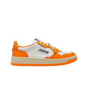 Autry Medalist Low Leather Sneakers Orange White