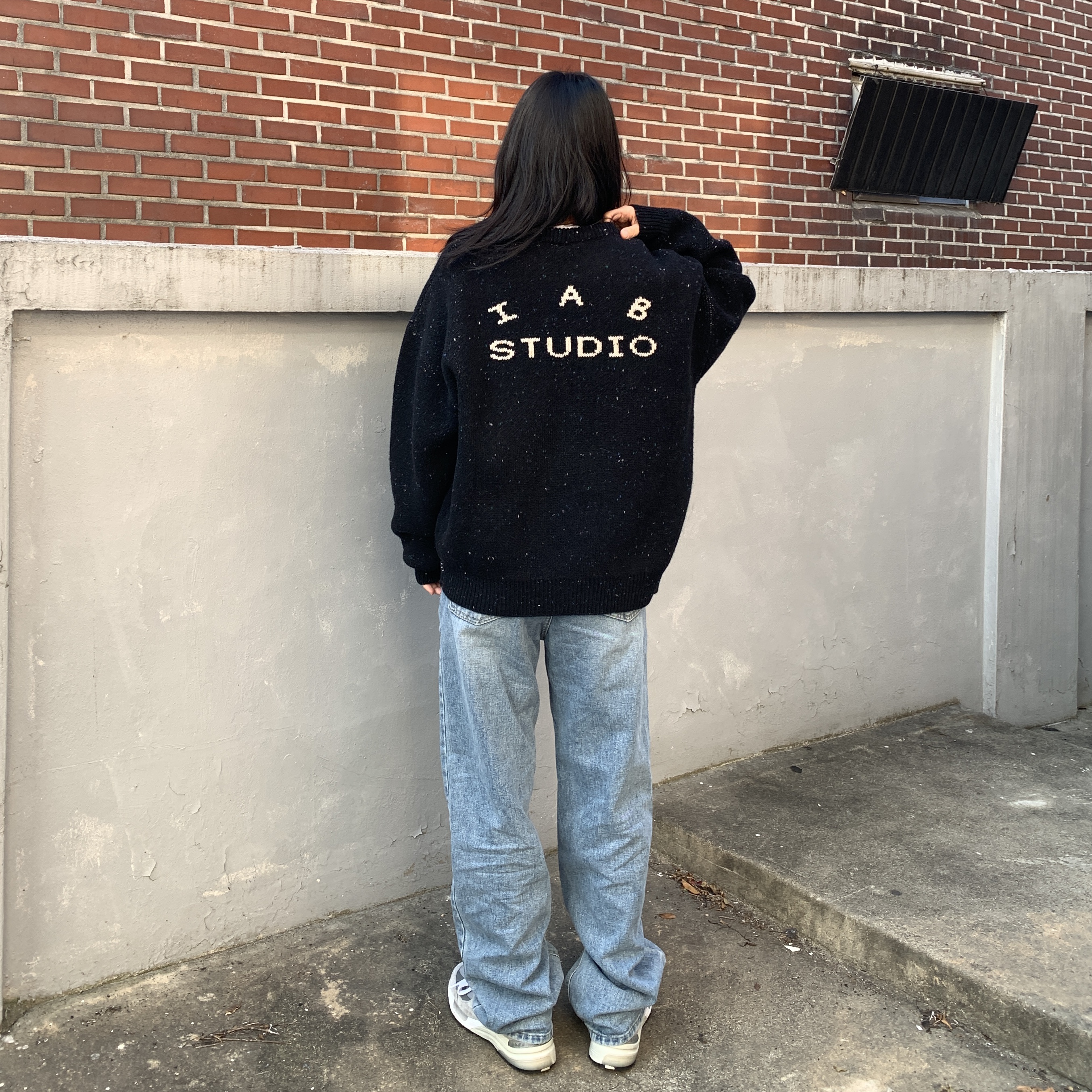IAB Studio Knit Black, New Balance 992 Made in USA Grey - D Standard 착용 스타일