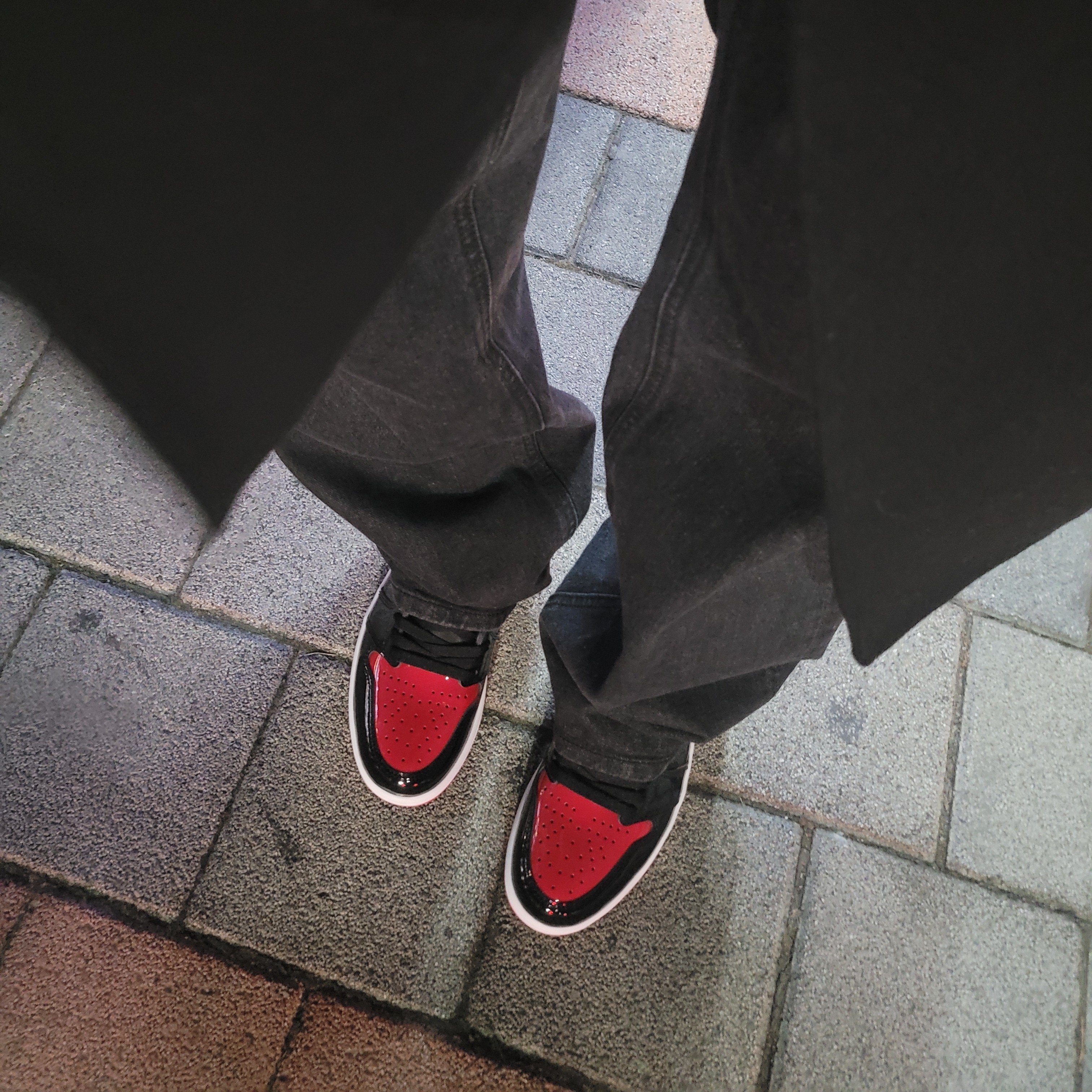 Jordan 1 Retro High OG Patent Bred 착용 스타일
