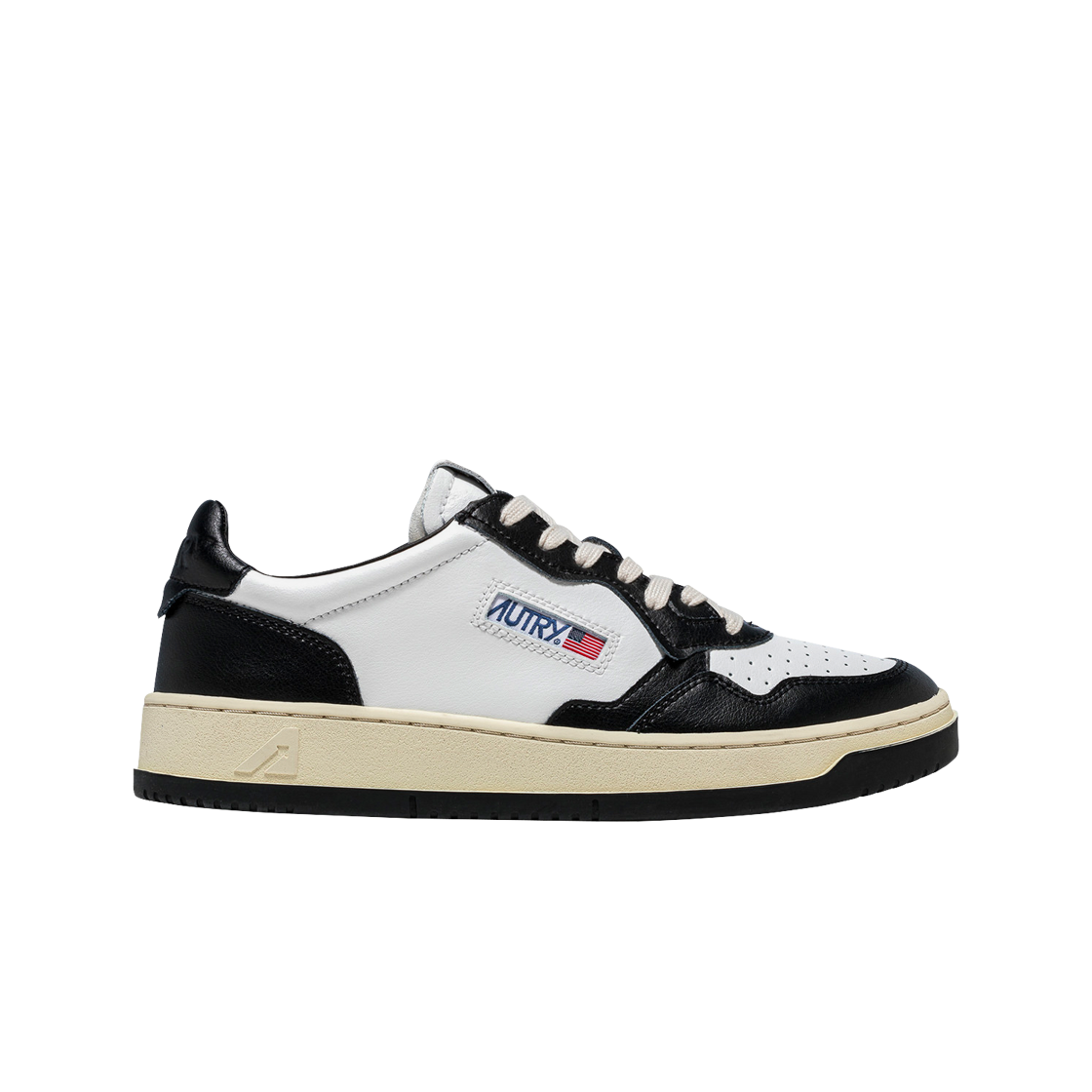 오트리 메달리스트 로우 레더 스니커즈 블랙 화이트(Autry Medalist Low Leather Sneakers Black White)