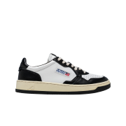 Autry Medalist Low Leather Sneakers Black White