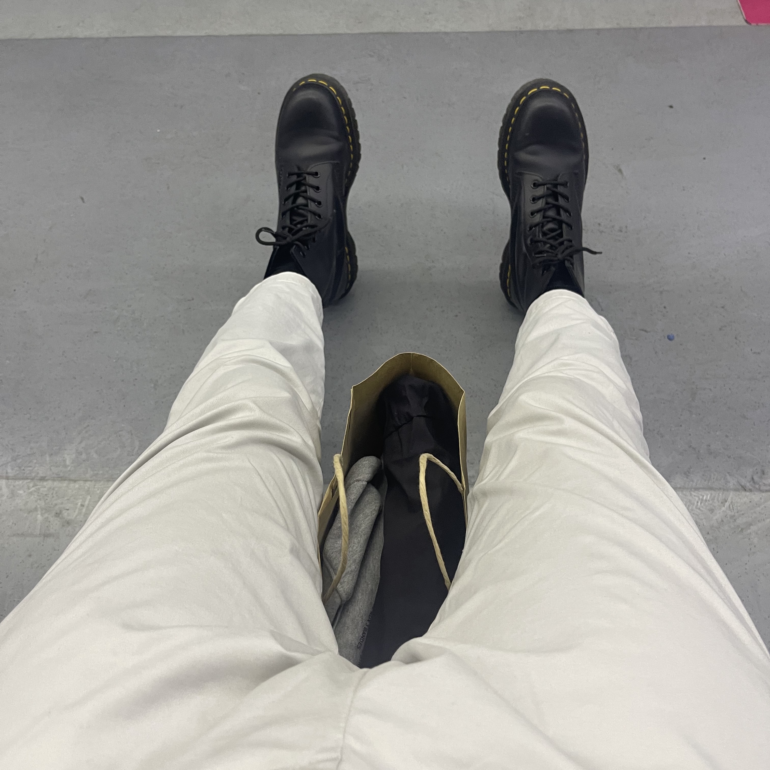 Dr. Martens x Stussy 939 Boot Black 착용 스타일