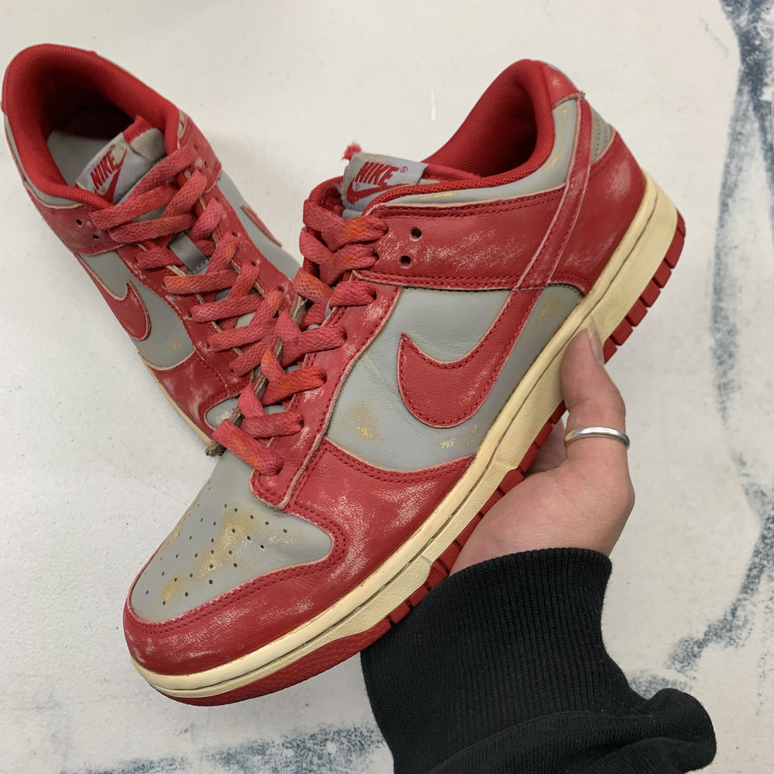 Nike Dunk Low Retro Medium Grey 착용 스타일 - 1