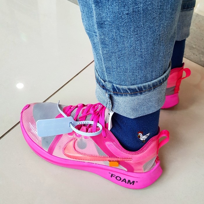 Nike x Off-White Zoom Fly SP Tulip Pink 착용 스타일