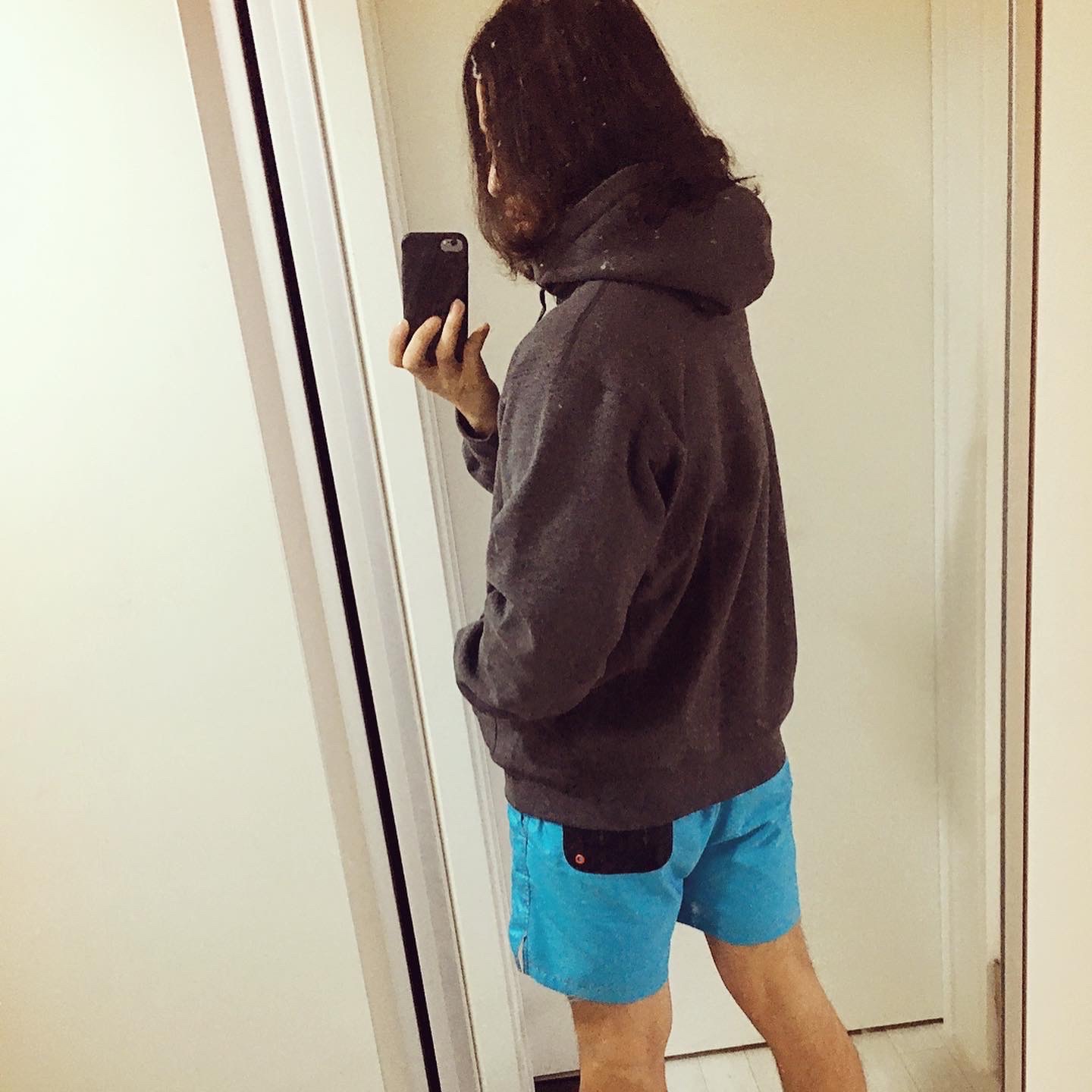 Supreme Box Logo Hooded Sweatshirt Charcoal - 21FW 착용 스타일 - 2