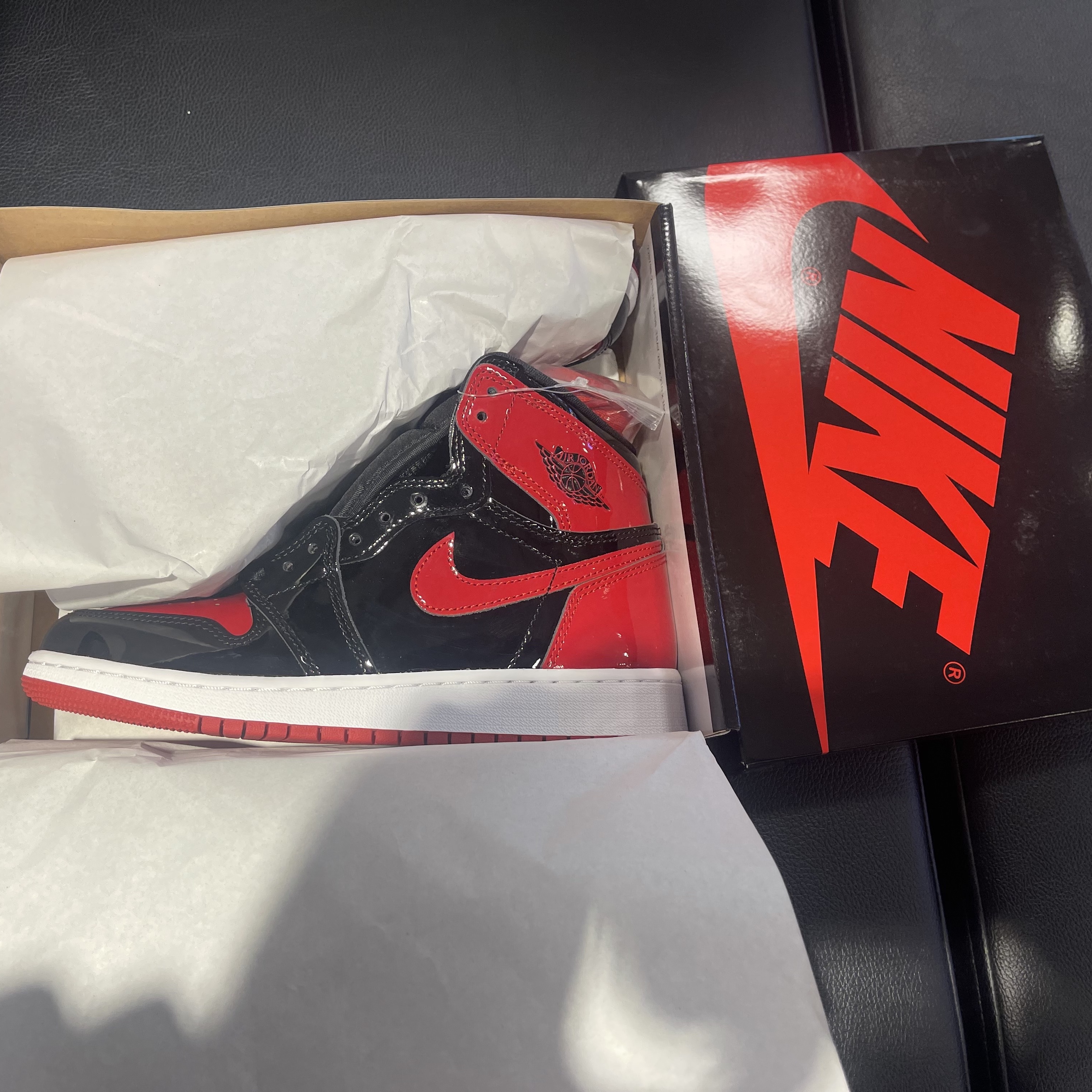 (GS) Jordan 1 Retro High OG Patent Bred 착용 스타일