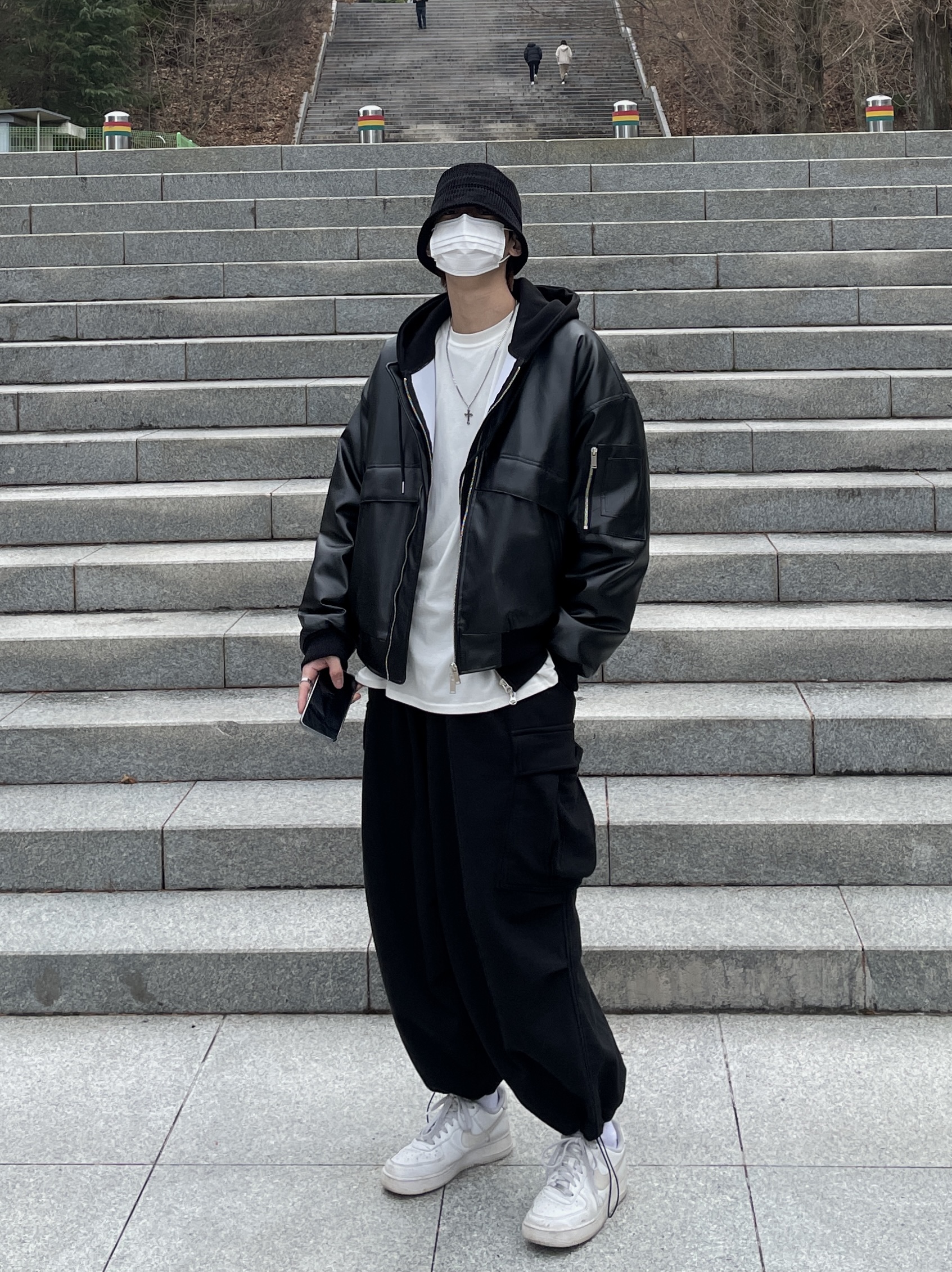 Nike Air Force 1 '07 Low White 착용 스타일