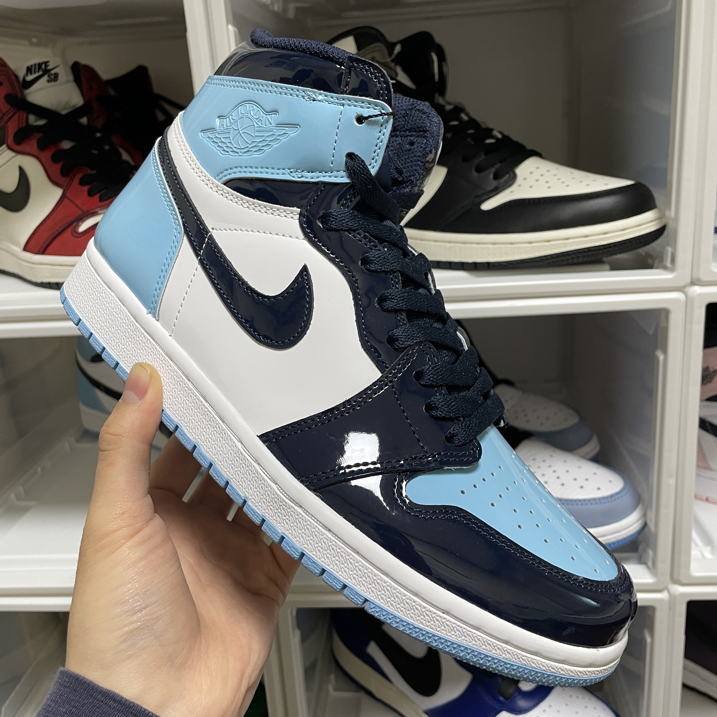 (W) Jordan 1 Retro High OG Blue Chill 착용 스타일