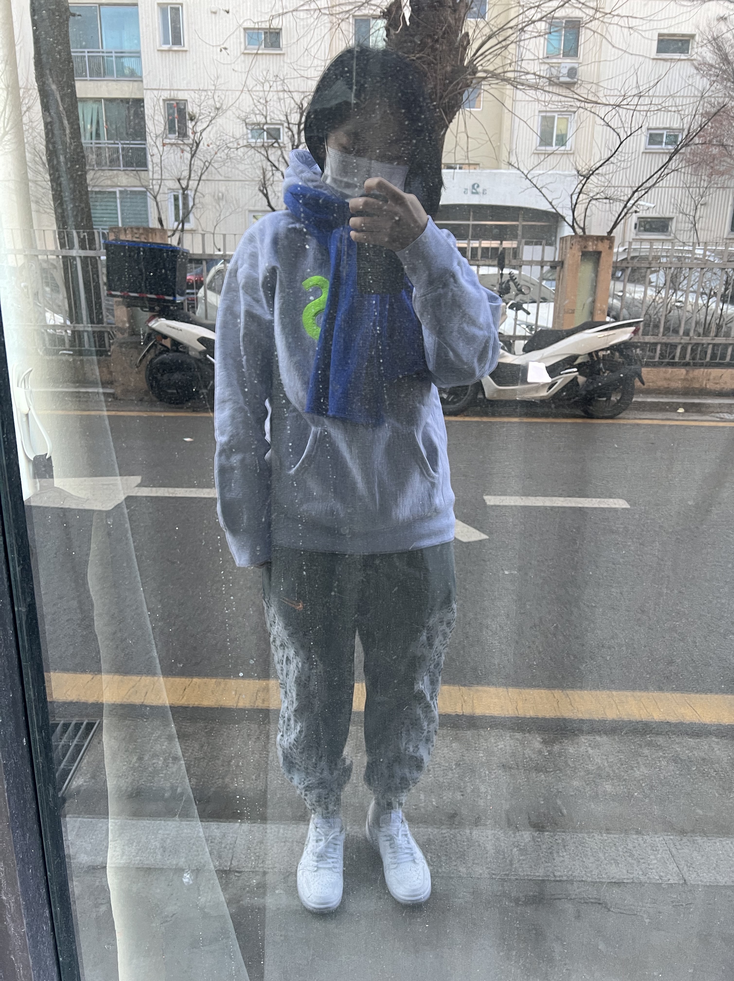 Supreme S Logo Hooded Sweatshirt Ash Grey - 19FW 착용 스타일