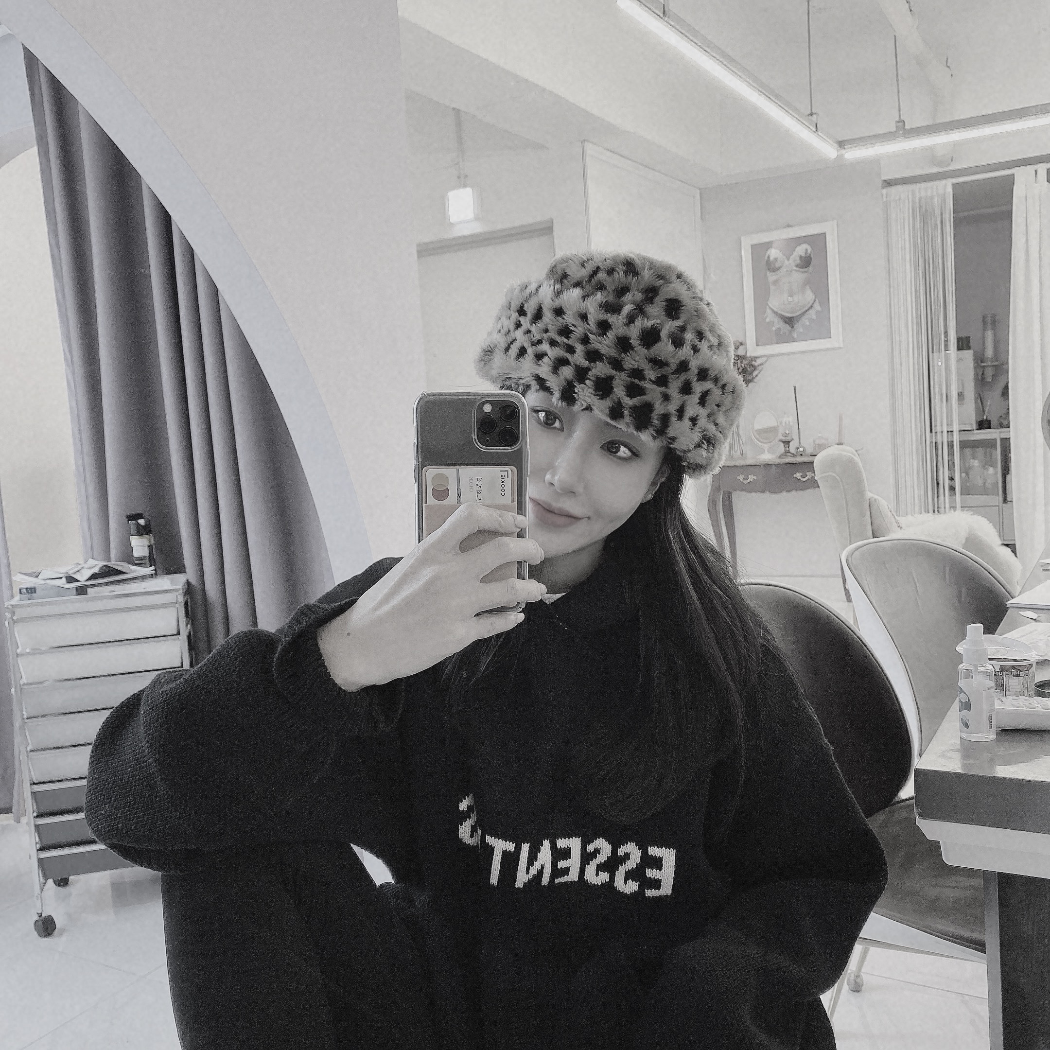 Essentials Knit Pullover Hoodie Black - 21SS 착용 스타일