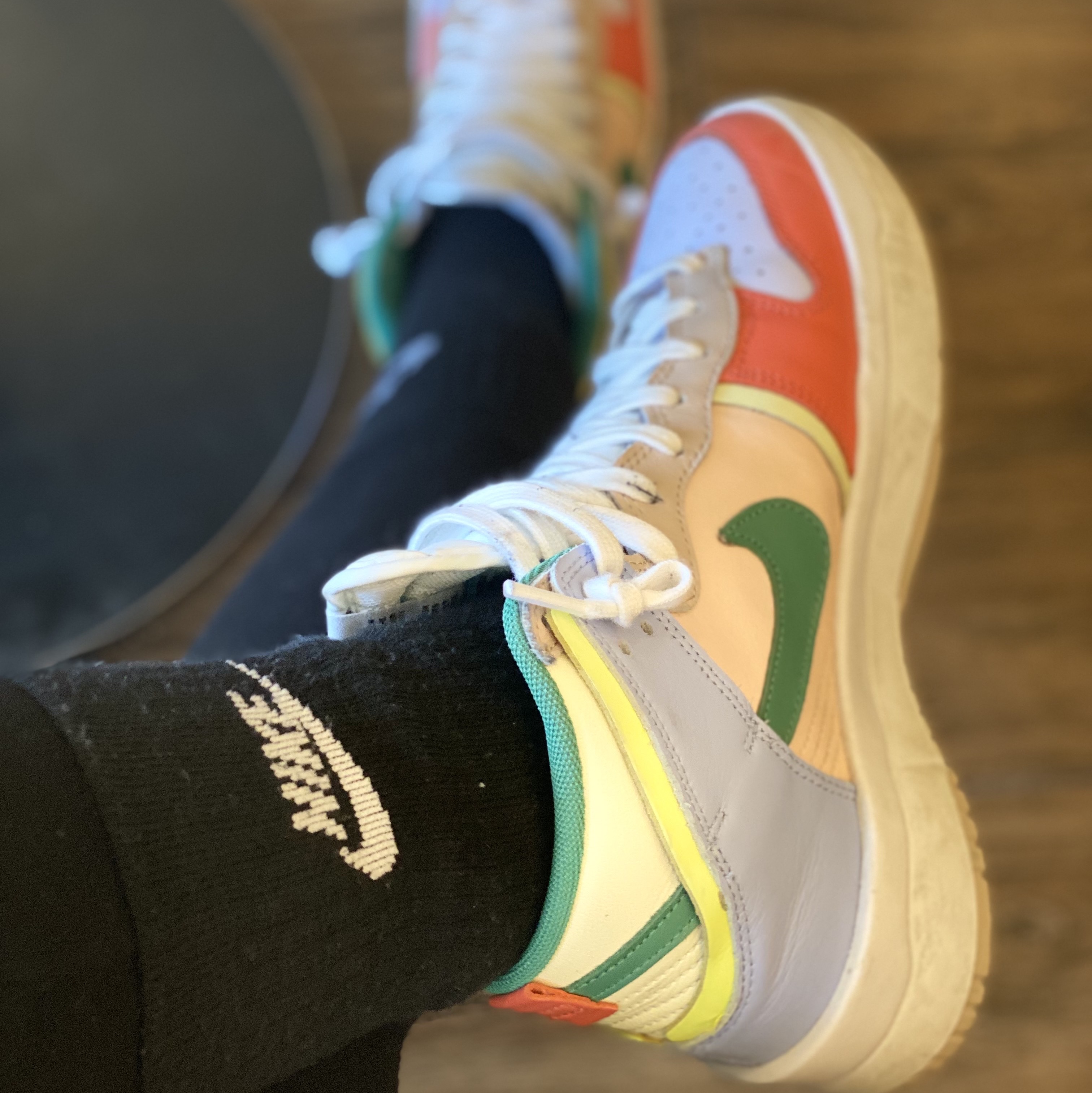 (W) Nike Dunk High Up Pastels 착용 스타일