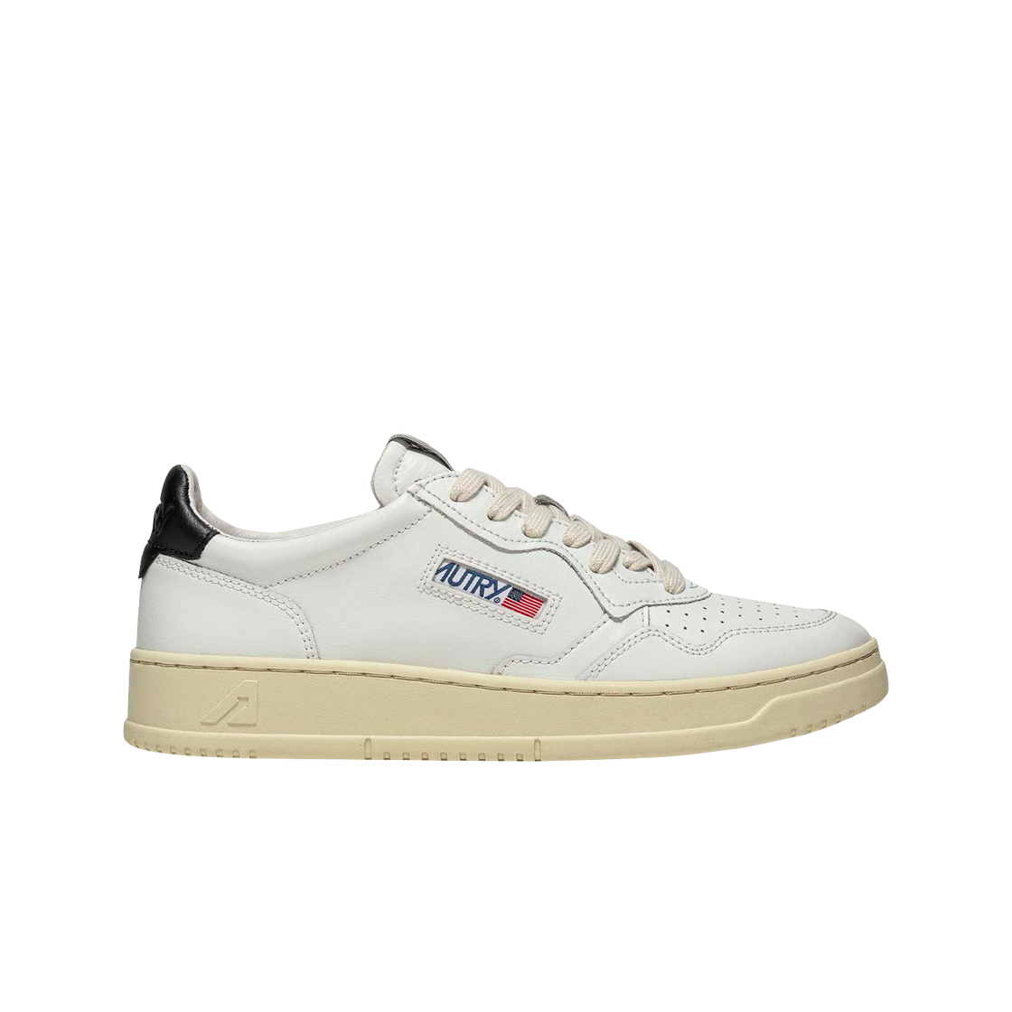 오트리 메달리스트 로우 레더 스니커즈 화이트 블랙(Autry Medalist Low Leather Sneakers White Black)