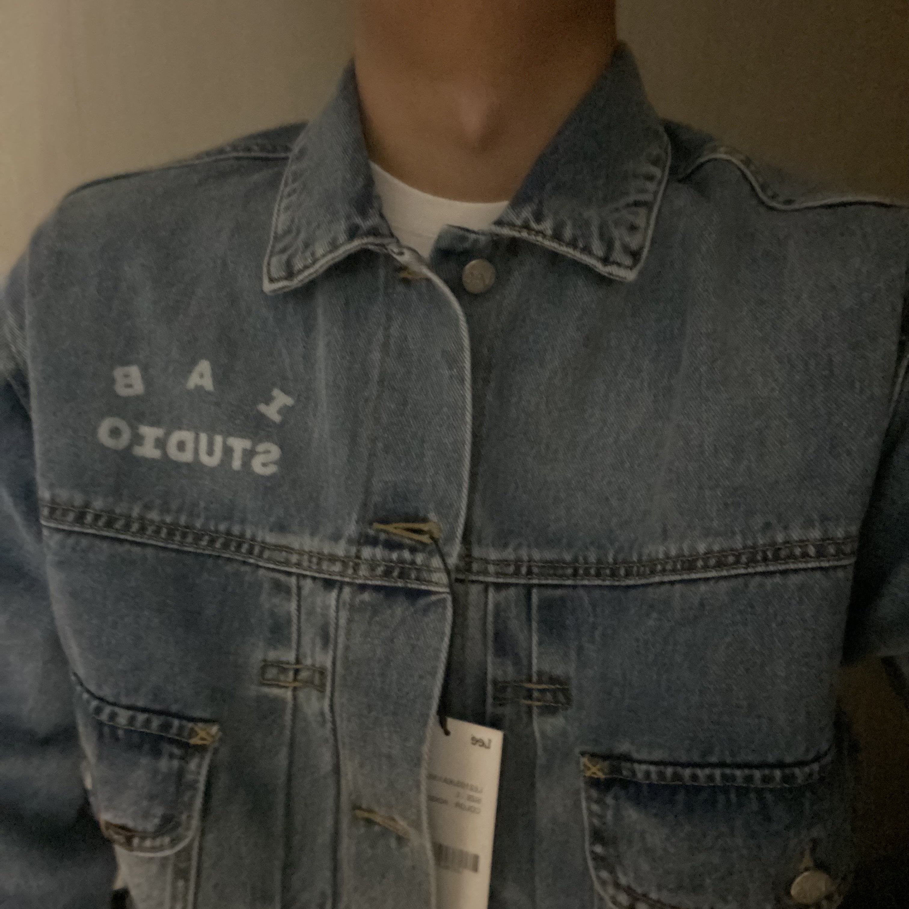 IAB Studio x Lee Denim Jacket Indigo Indigo Medium 착용 스타일