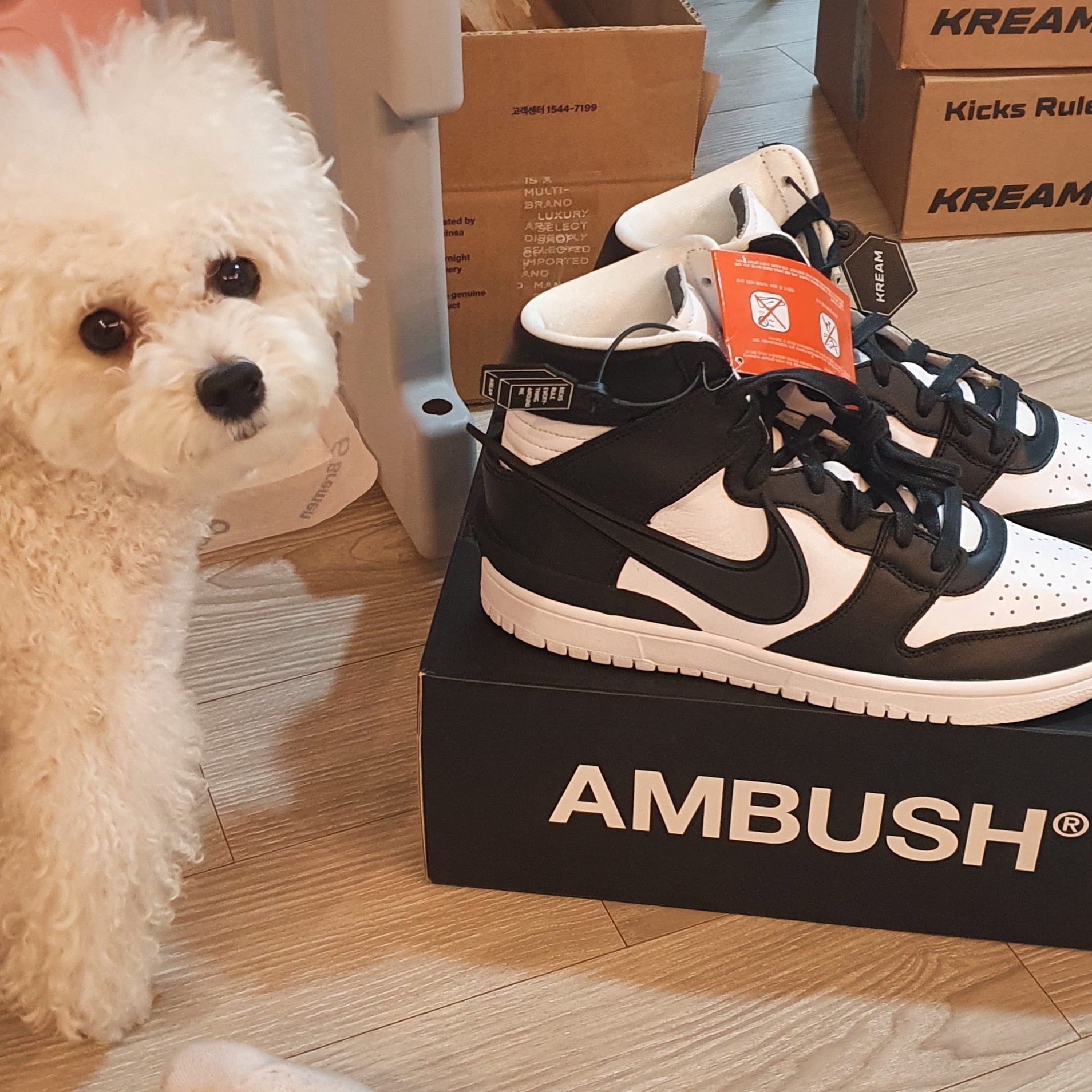 Nike x Ambush Dunk High Black 착용 스타일