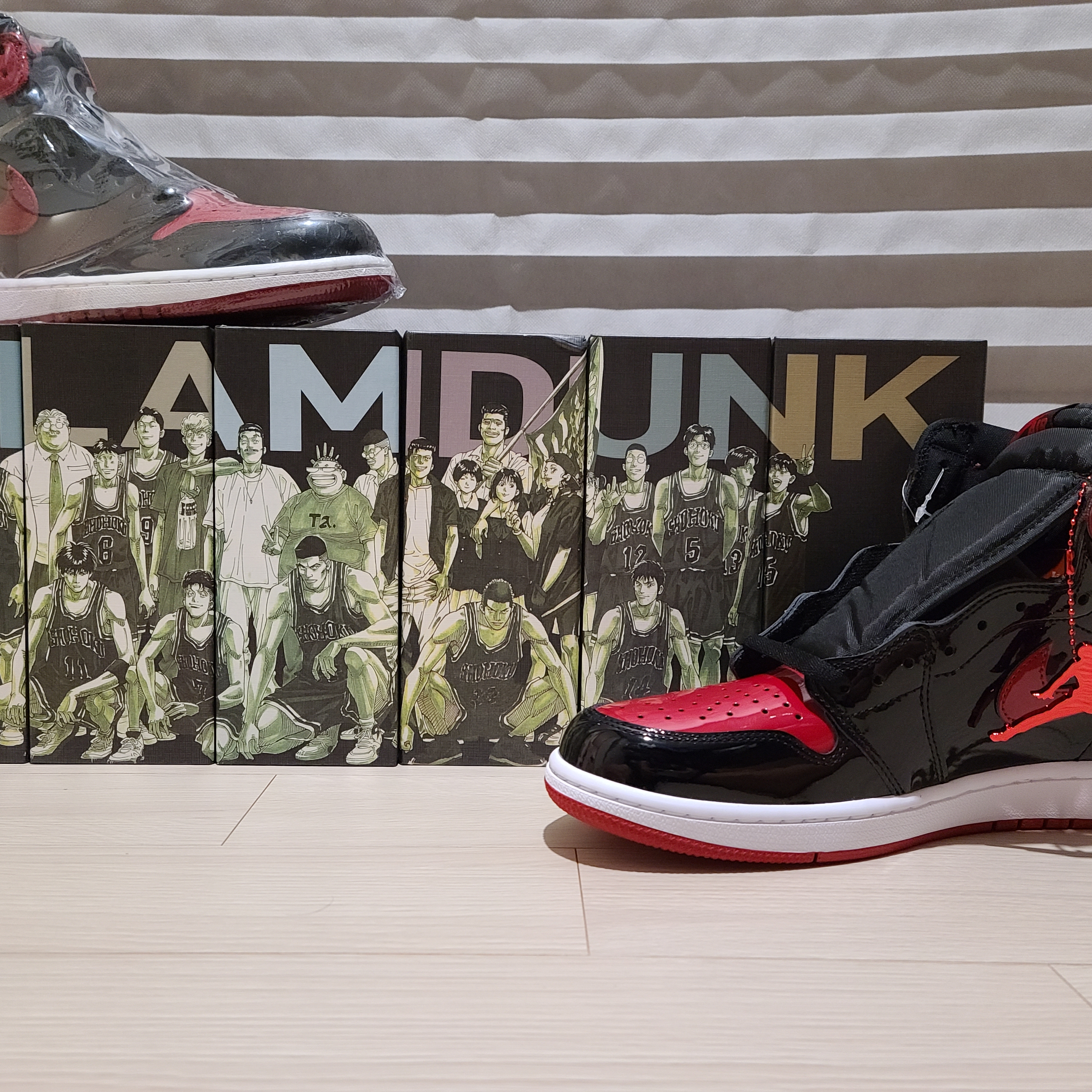 Jordan 1 Retro High OG Patent Bred, Jordan 1 Retro High OG Bred Banned 2016 착용 스타일