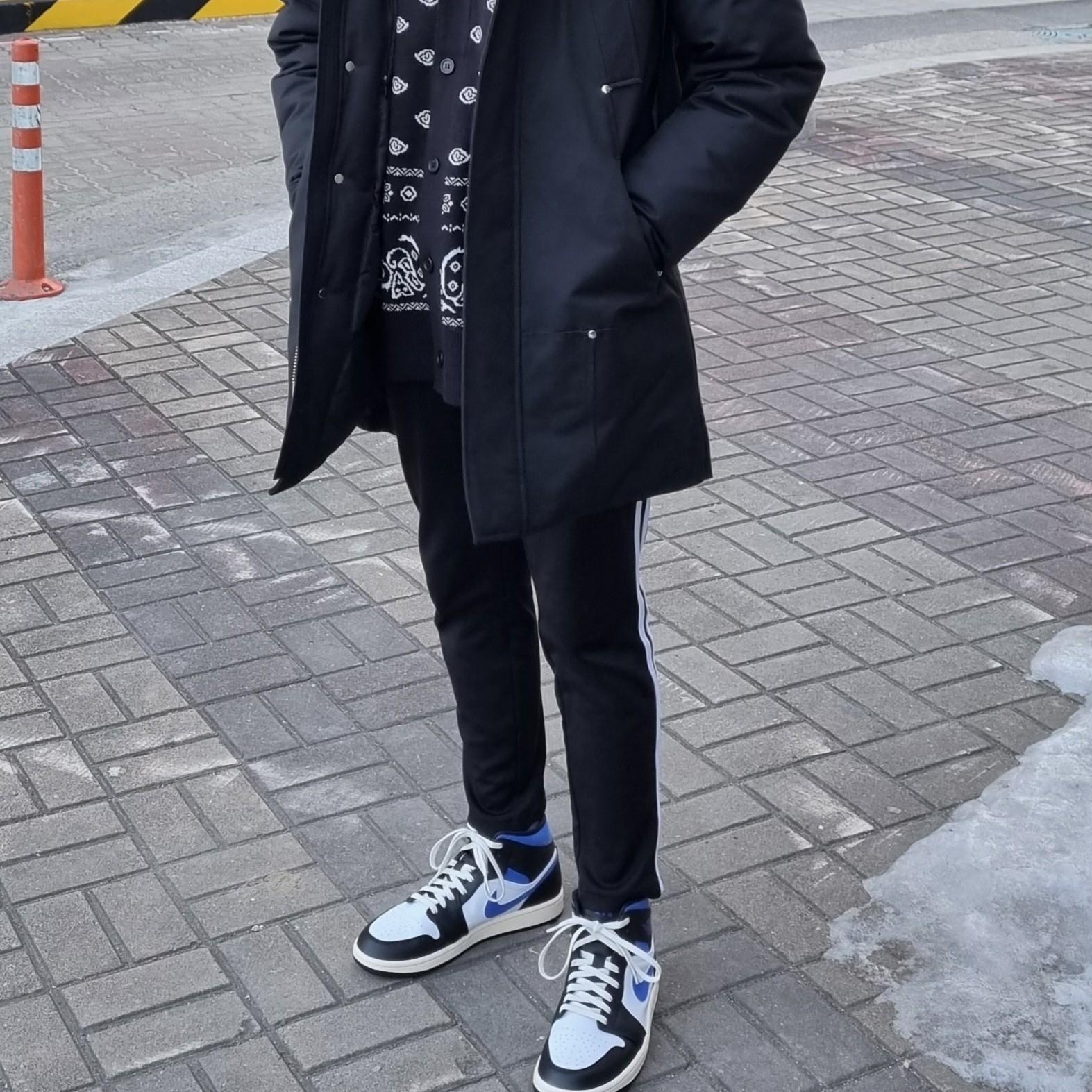 Jordan 1 Mid Racer Blue 착용 스타일 - 1