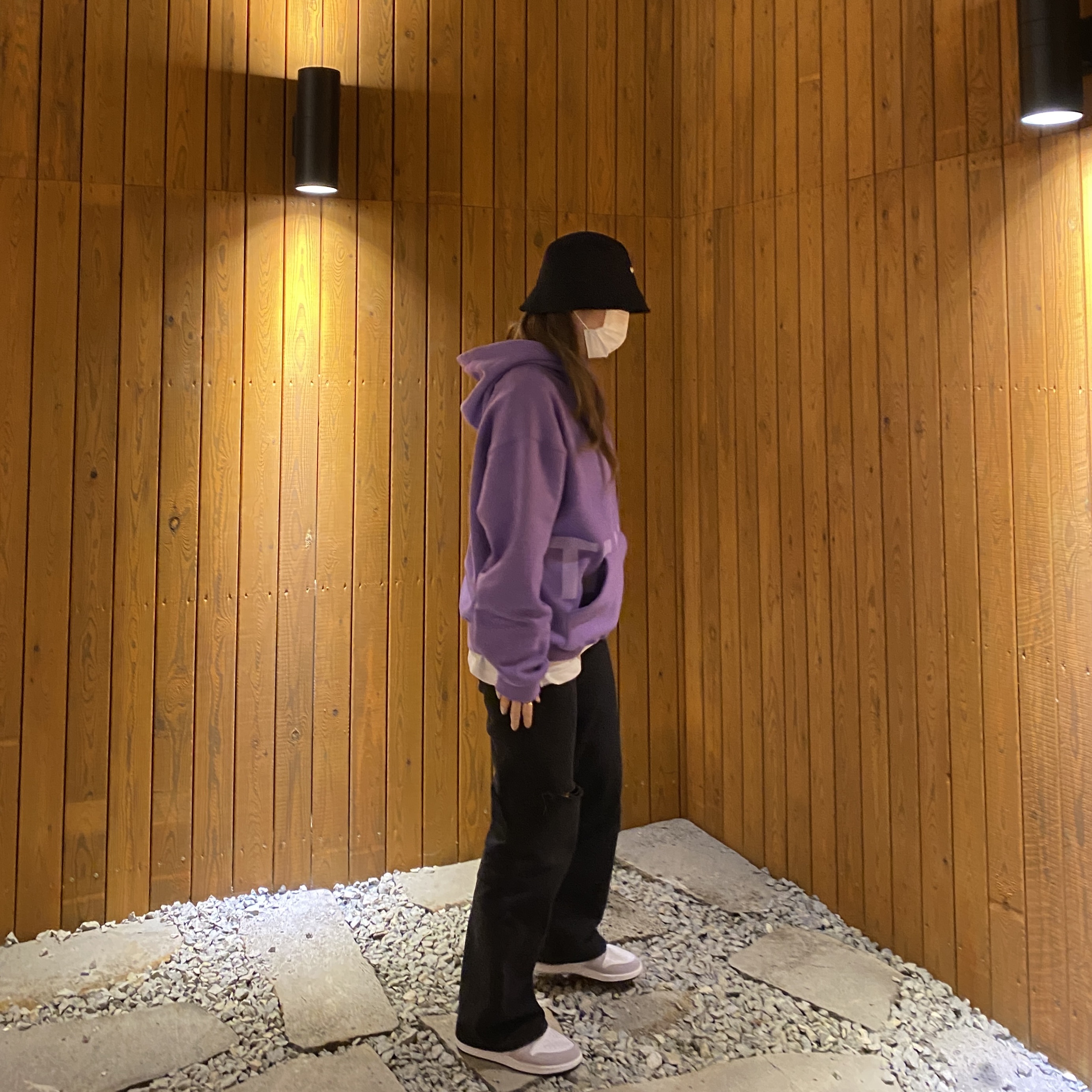 IAB Studio x Thor Hoodie Purple, (GS) Jordan 1 Retro High OG Light Smoke Grey 착용 스타일 - 3