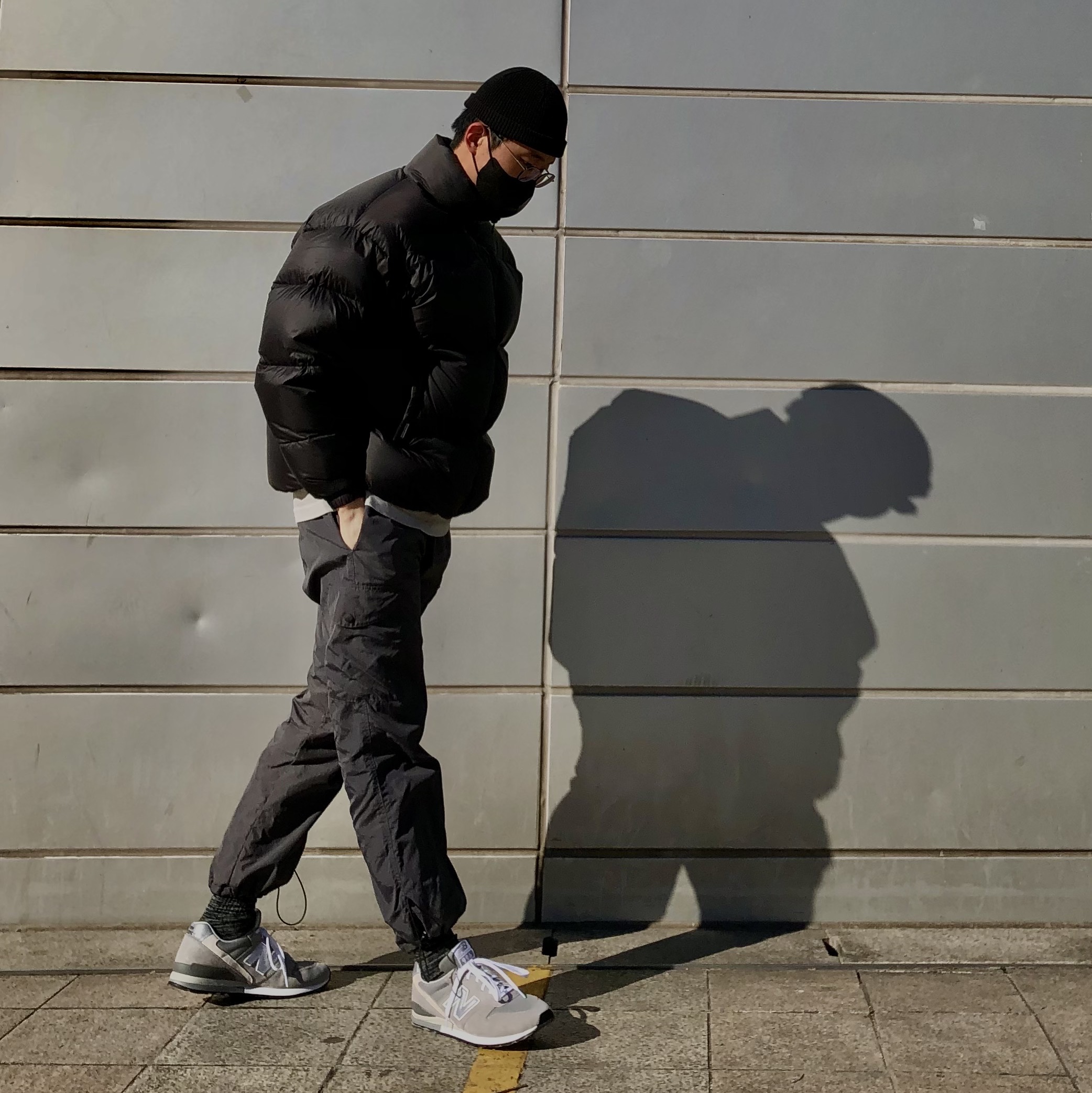 New Balance 996 Grey 착용 스타일 - 1