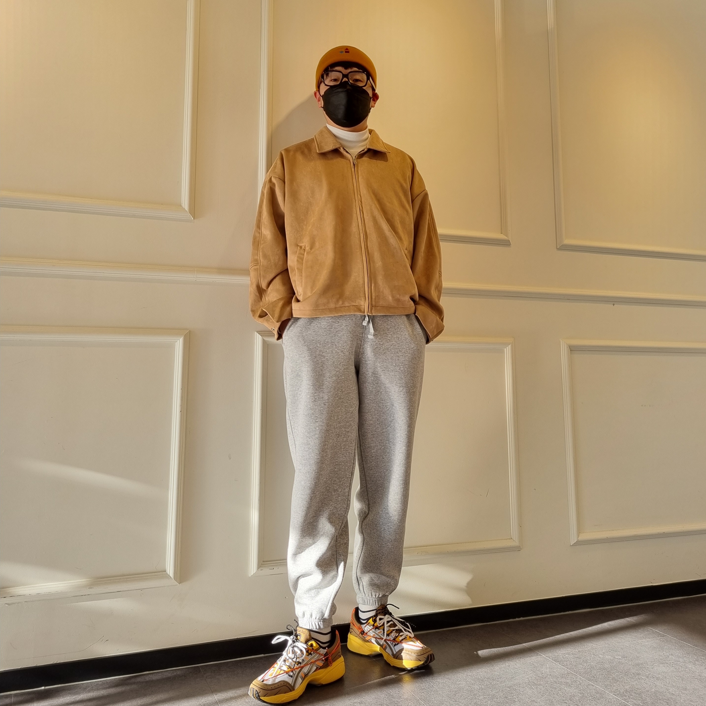 Asics x Andersson Bell Gel-1090 White Orange 착용 스타일