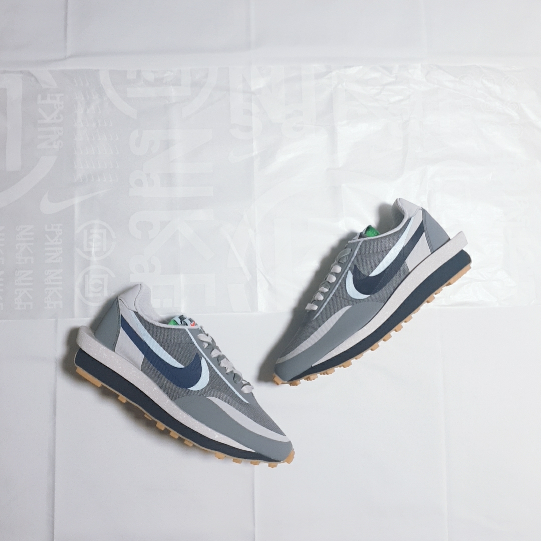 Nike x Sacai x Clot LDWaffle Cool Grey 착용 스타일 - 4