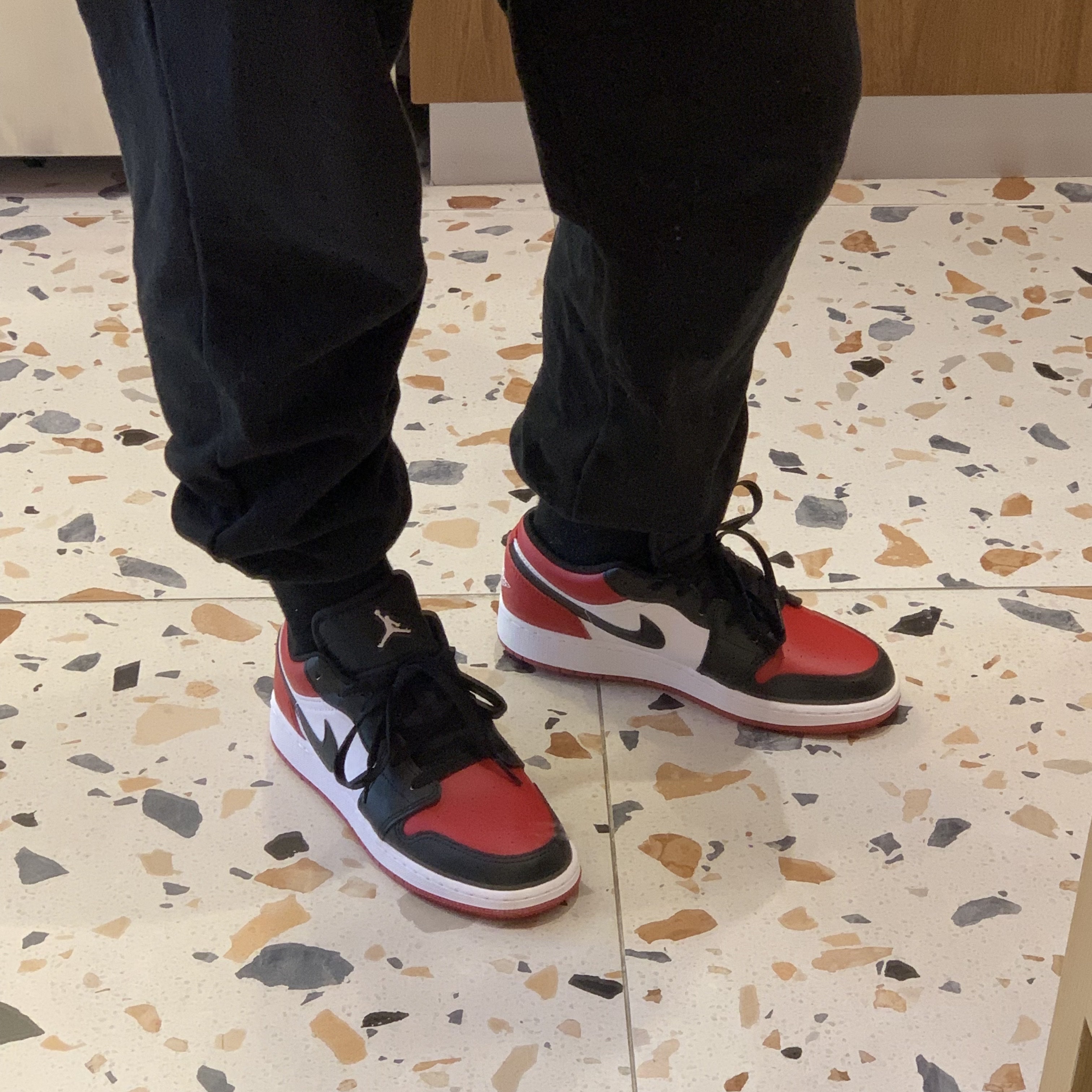 (GS) Jordan 1 Low Bred Toe 착용 스타일