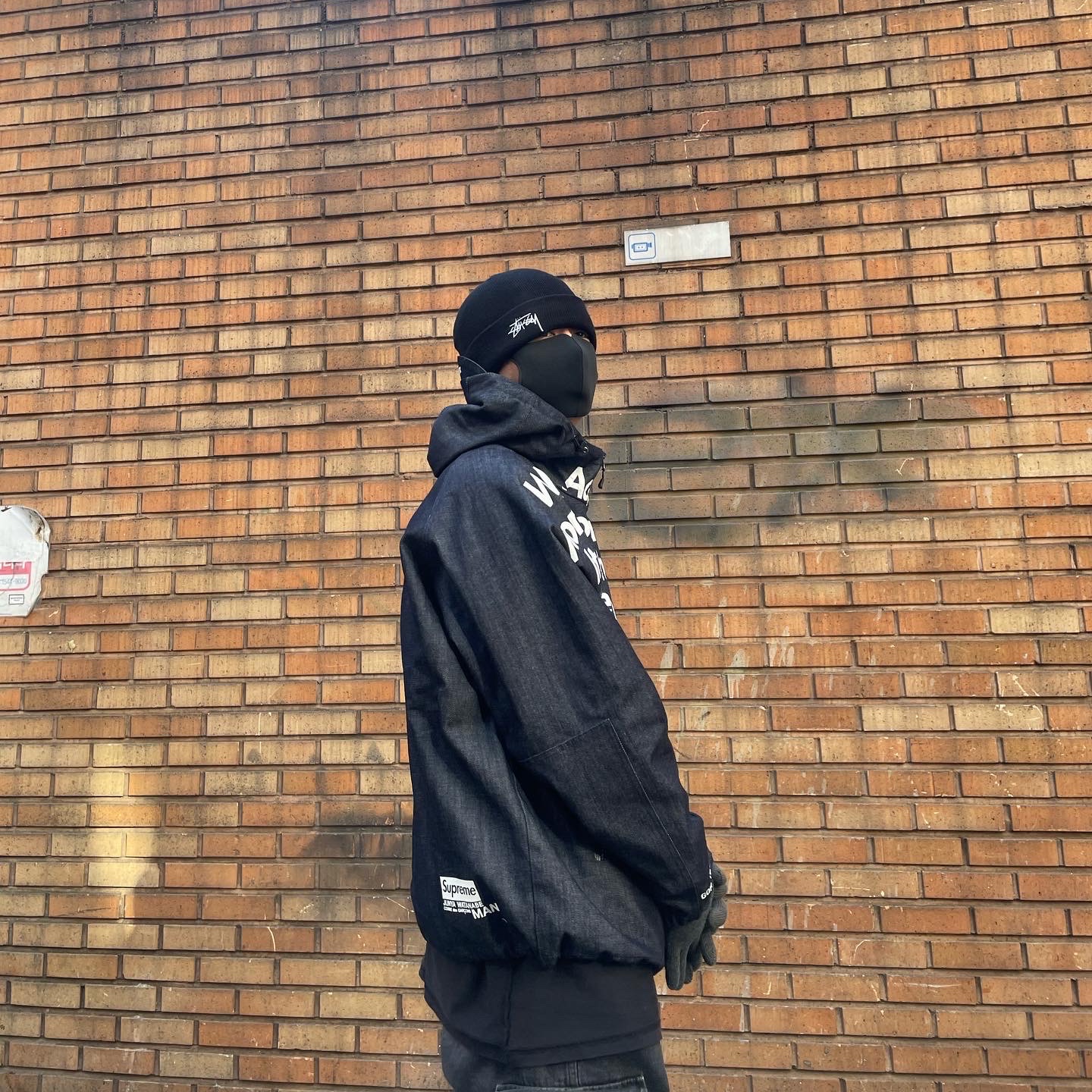 Supreme x Comme des Garcons Junya Watanabe Man Gore-Tex Denim Parka Indigo - 21FW 착용 스타일 - 2