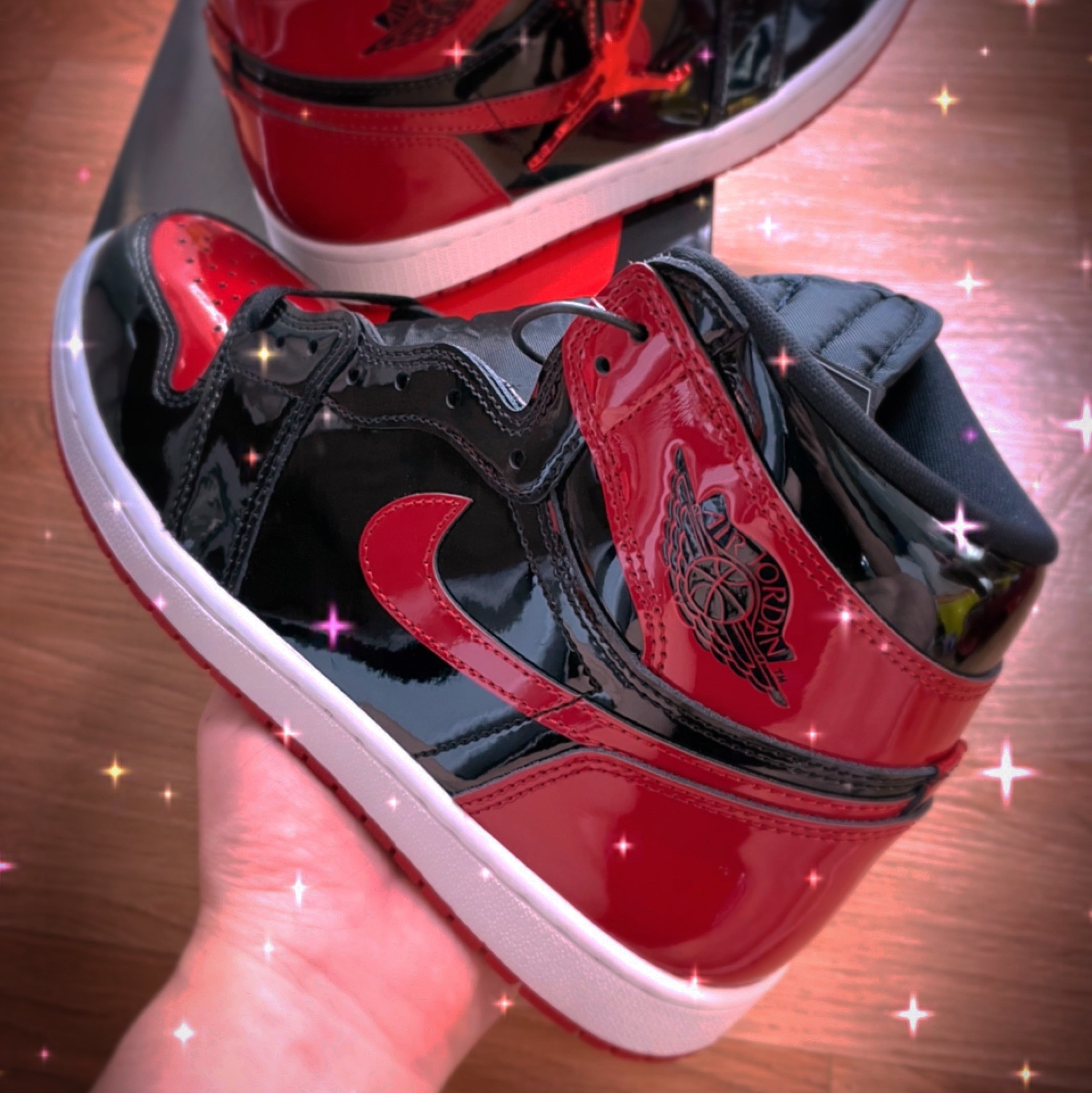 Jordan 1 Retro High OG Patent Bred 착용 스타일