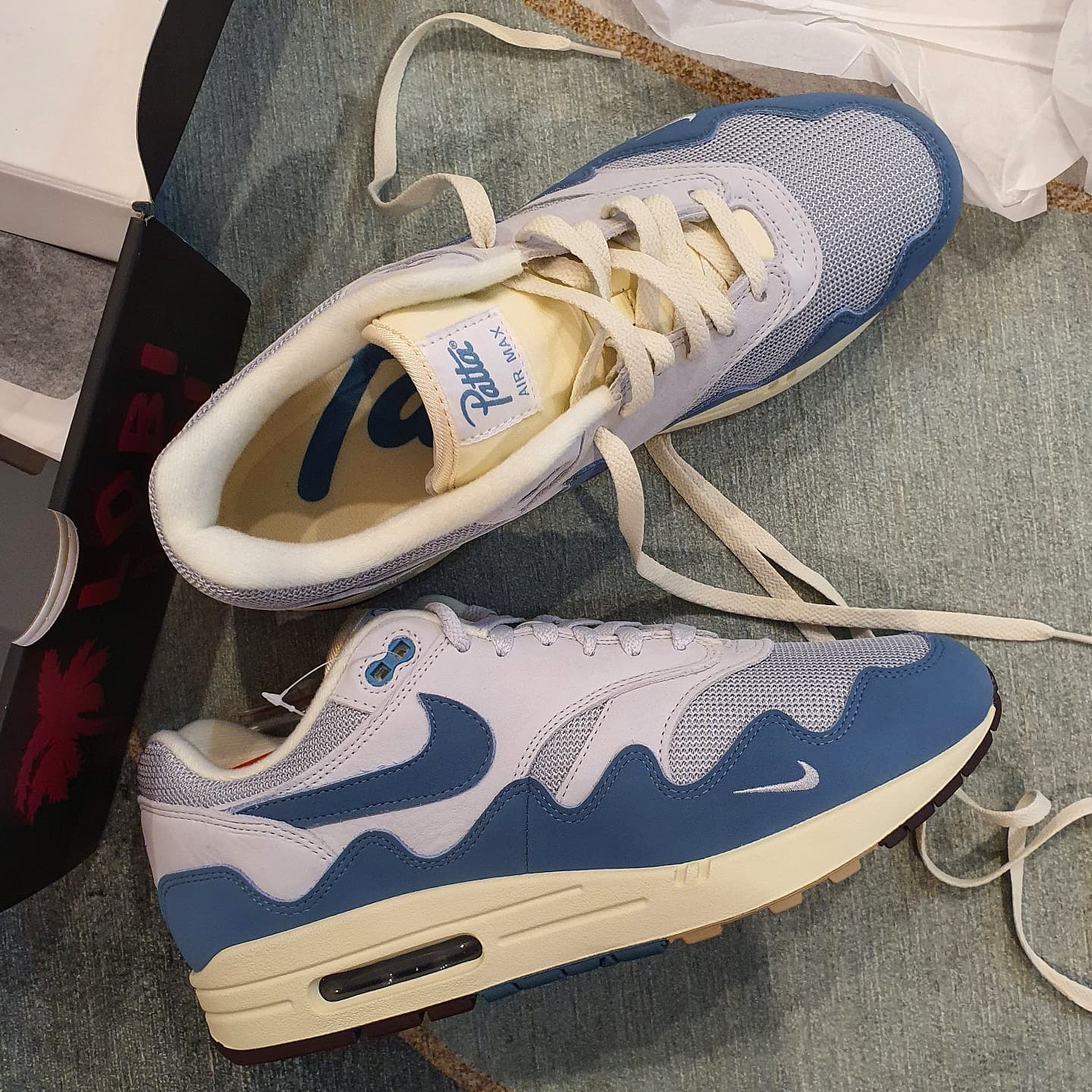 Nike x Patta Air Max 1 Noise Aqua 착용 스타일 - 1