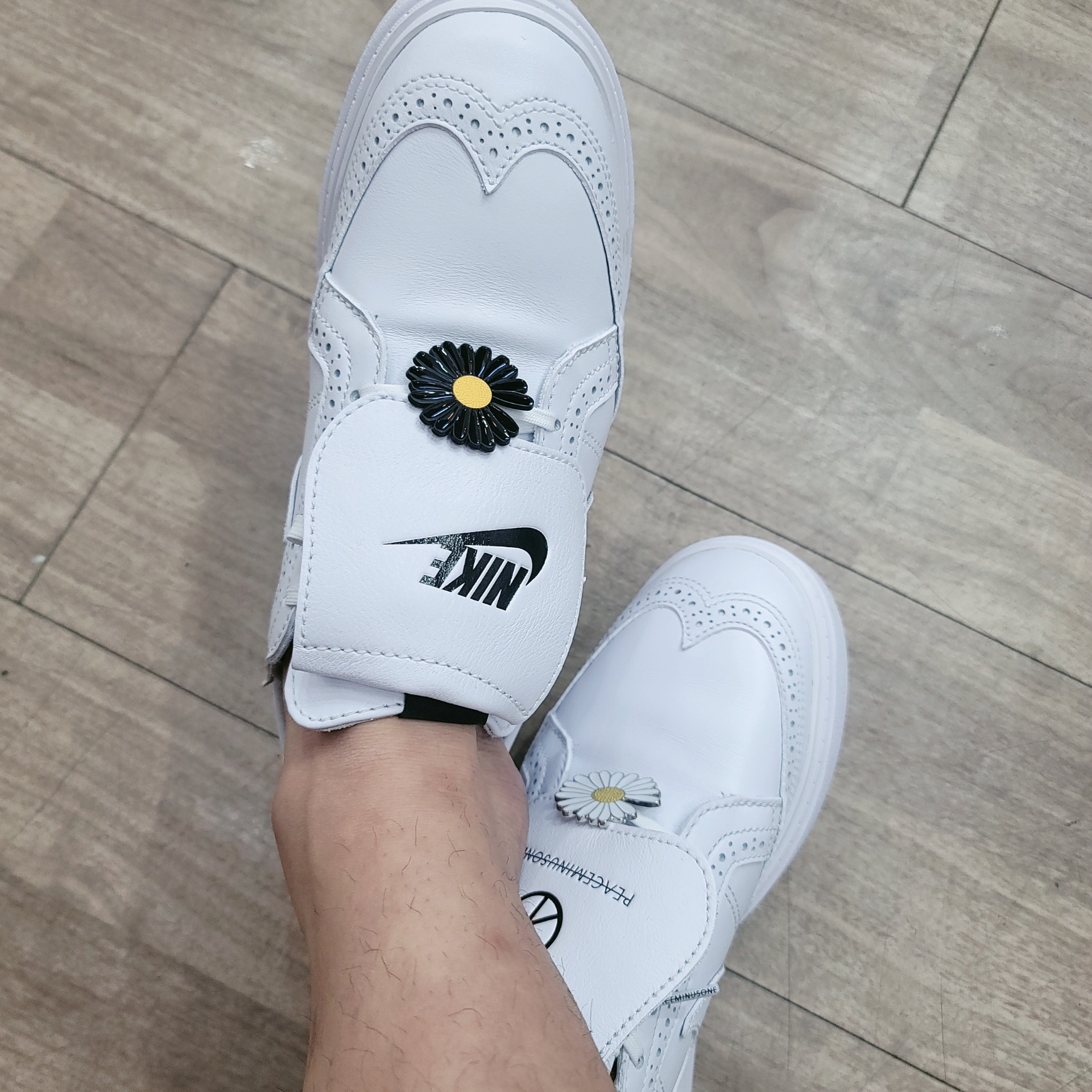 Nike x Peaceminusone Kwondo1 White 착용 스타일 - 2