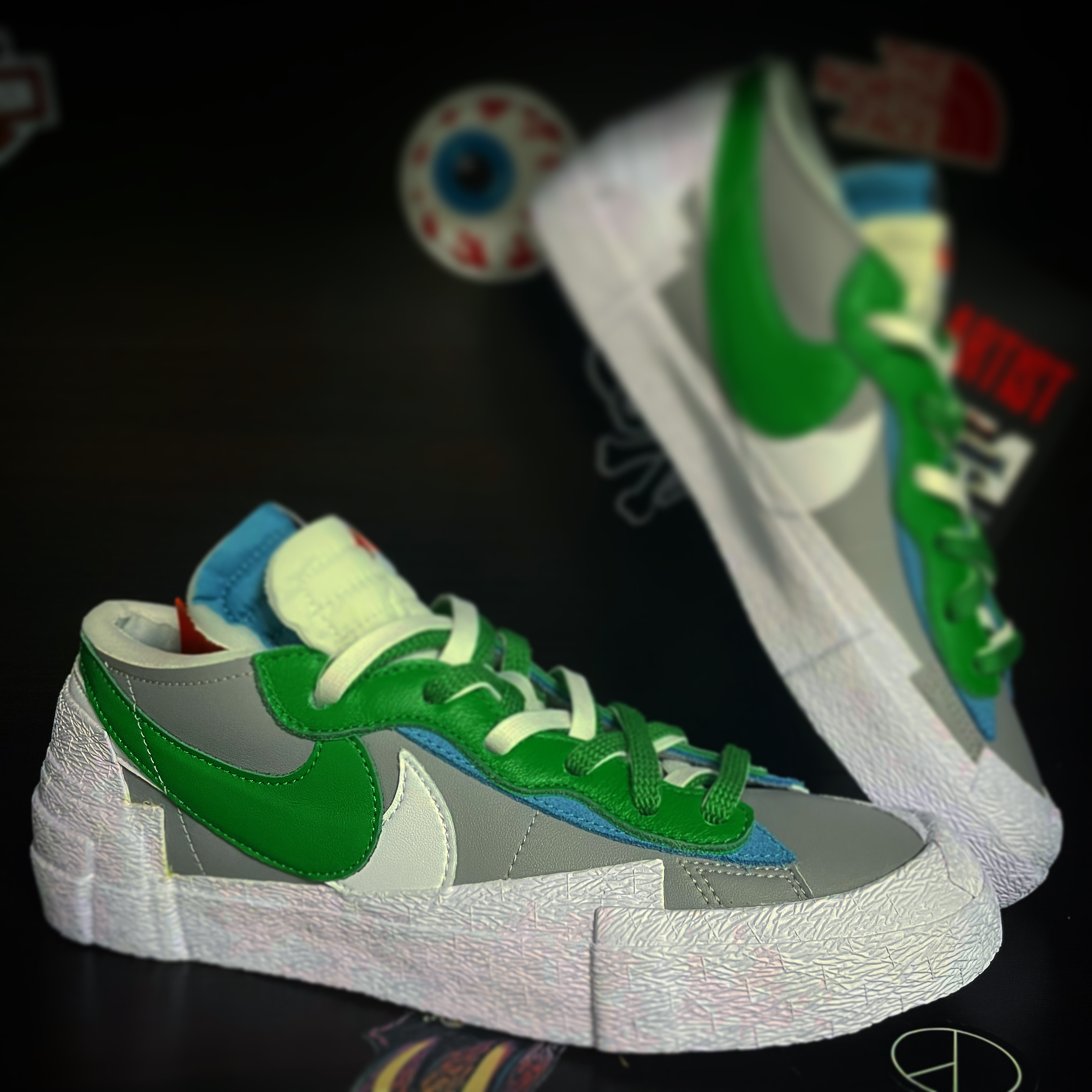 Nike x Sacai Blazer Low Classic Green 착용 스타일