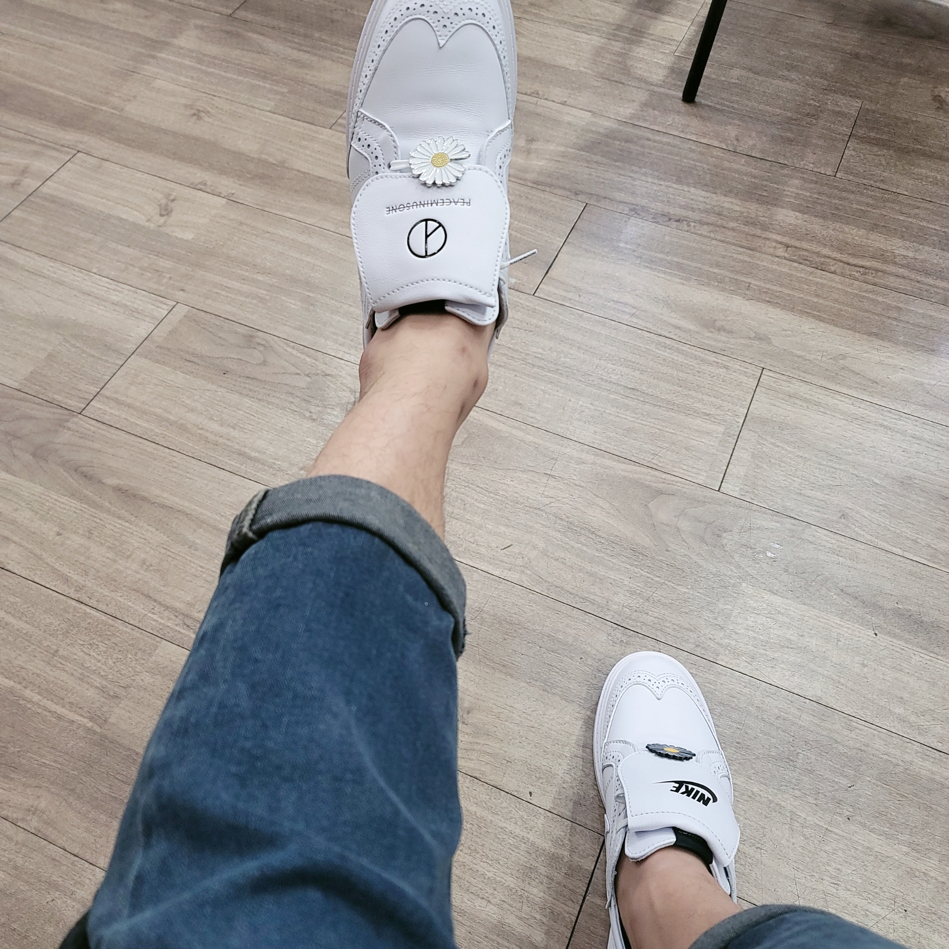 Nike x Peaceminusone Kwondo1 White 착용 스타일 - 3