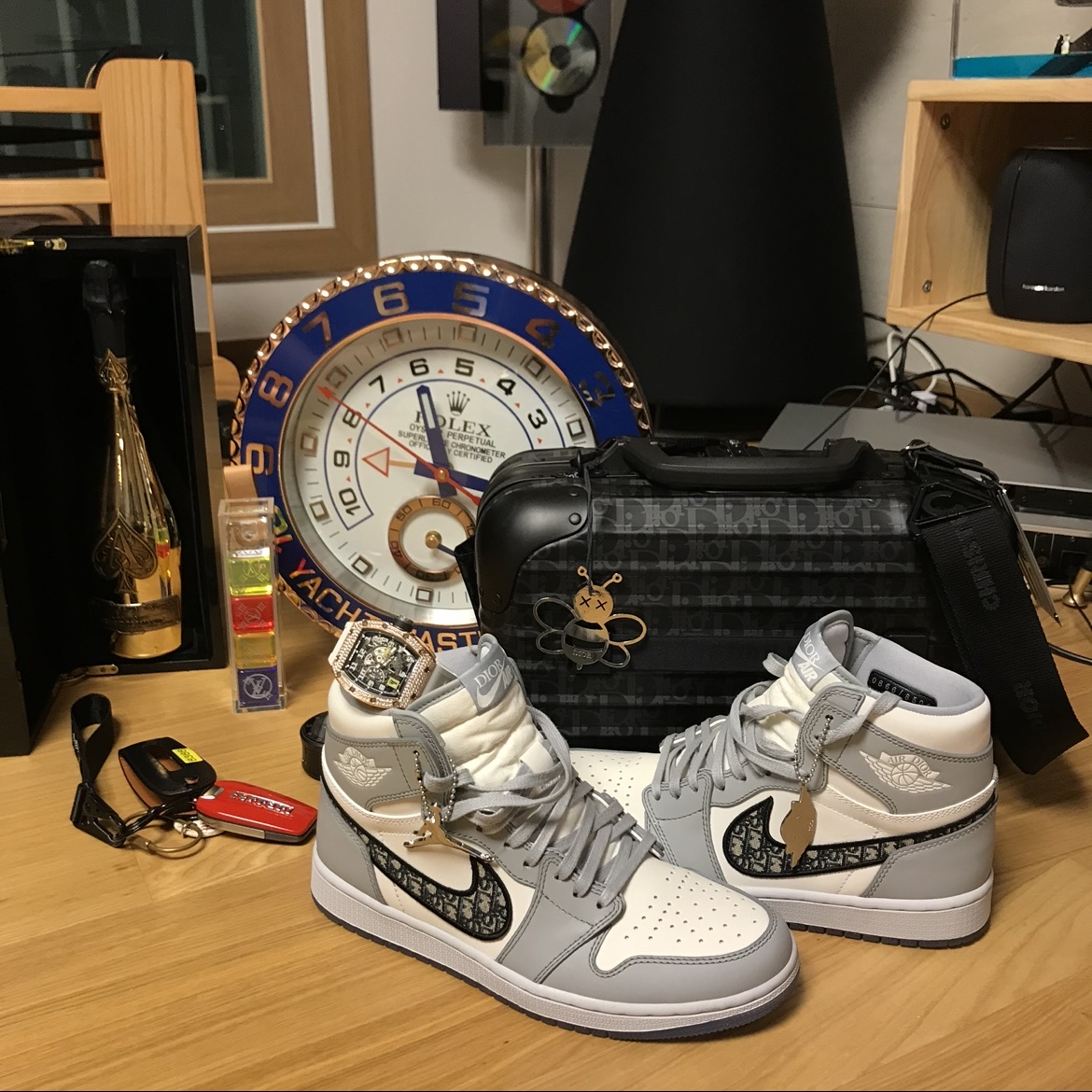 Jordan 1 x Dior High OG 착용 스타일