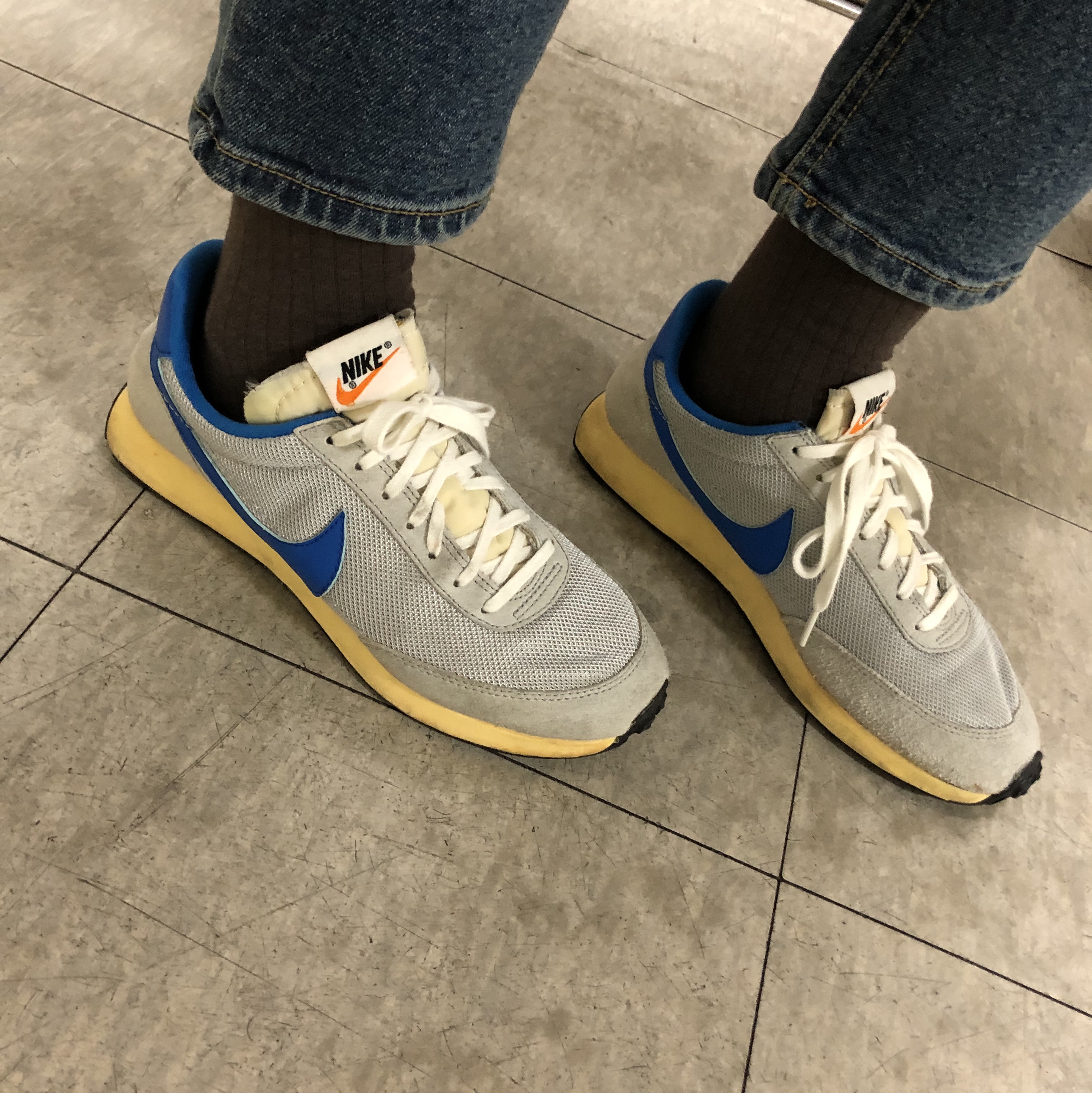 Nike Air Tailwind VNTG QS Metallic Silver Blue Spark, Nike Air Tailwind VNTG QS Metallic Silver Blue Spark 착용 스타일 - 1